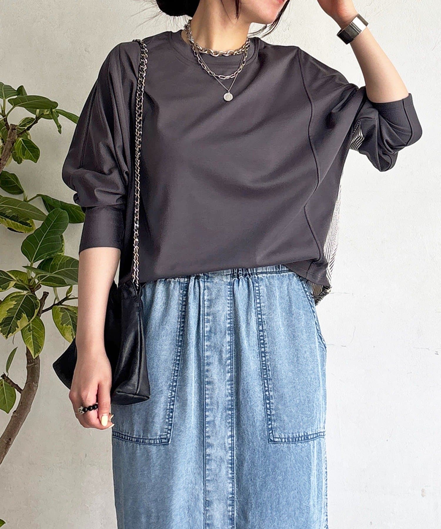 un dix cors(アンディコール) ポンチローマバック切り替えプルオーバー