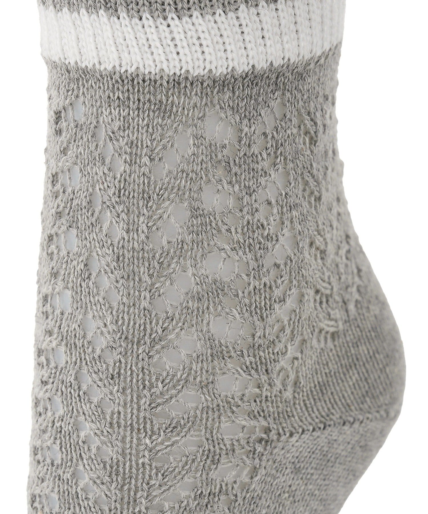 3COINS(スリーコインズ) 2本ラインレース編みソックス