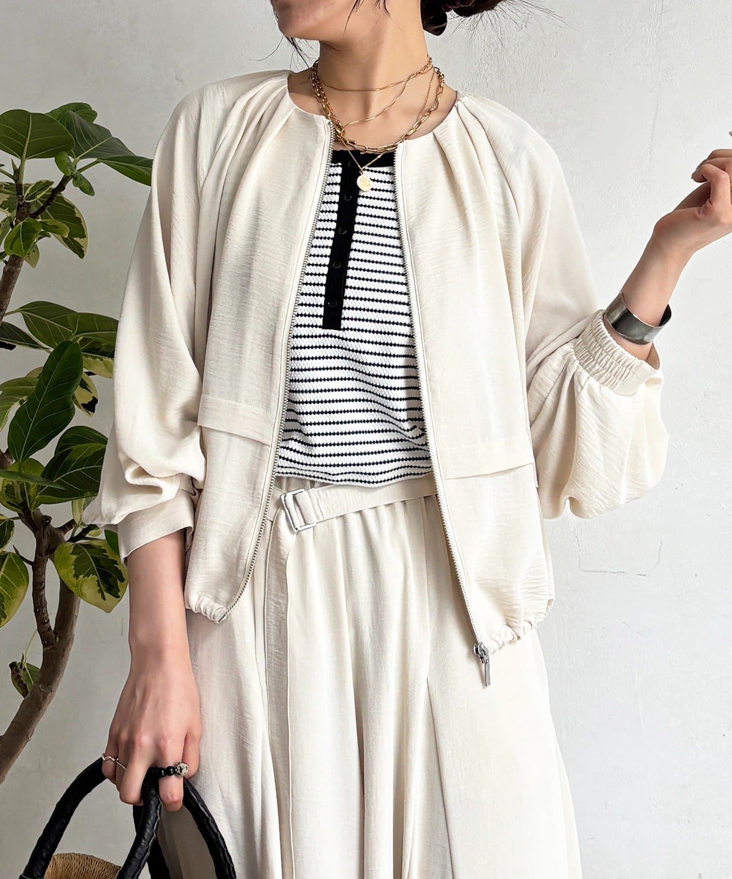 un dix cors(アンディコール) 麻ライクブルゾン