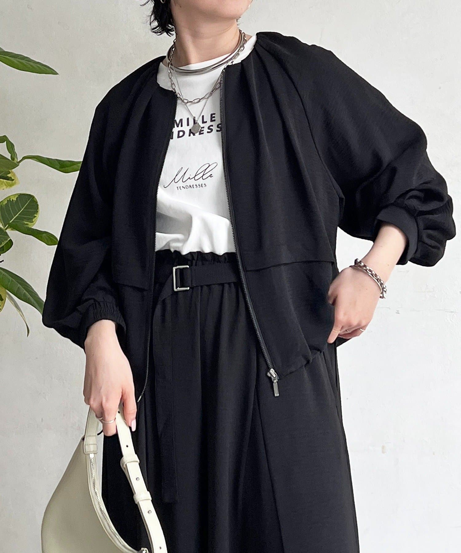 un dix cors(アンディコール) 麻ライクブルゾン