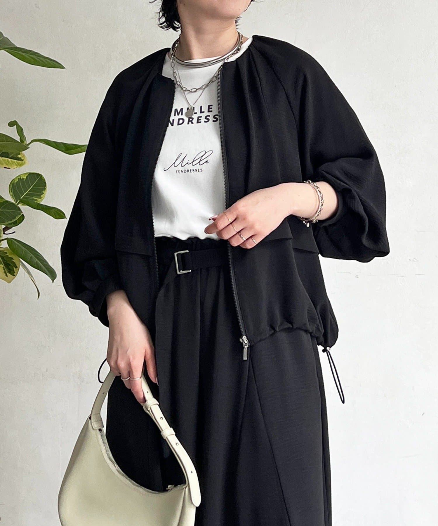 un dix cors(アンディコール) 麻ライクブルゾン