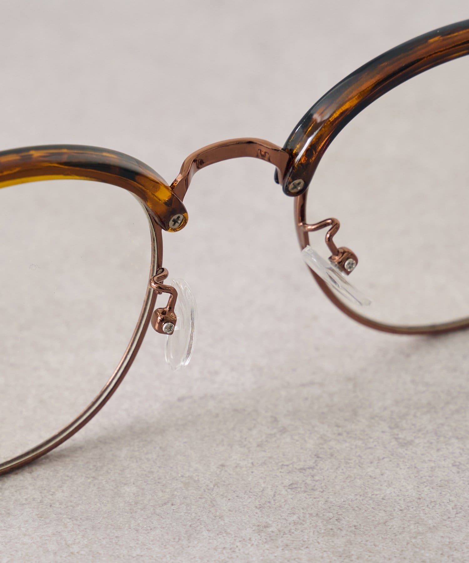 mystic(ミスティック) マーブルハーフリムメガネ