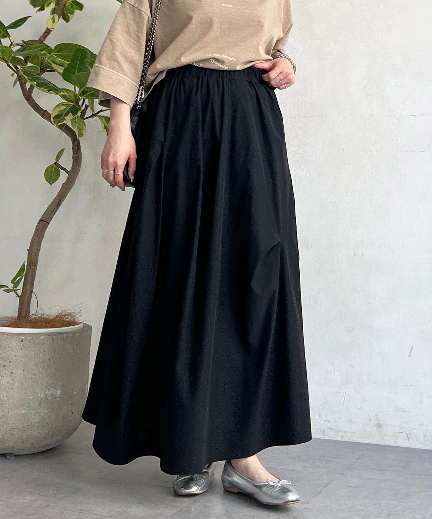 un dix cors(アンディコール) ナイロン立体スカート