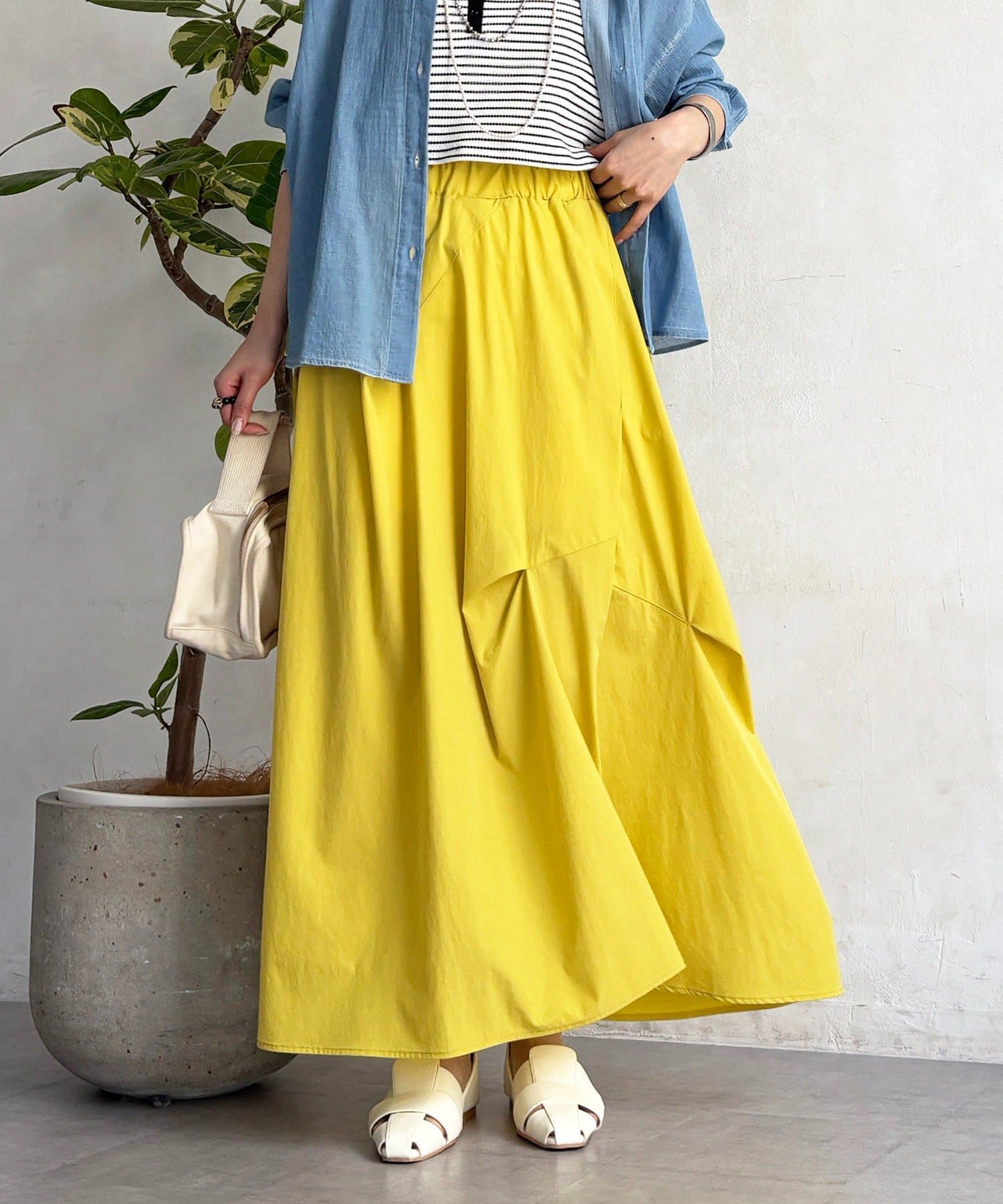 un dix cors(アンディコール) ナイロン立体スカート