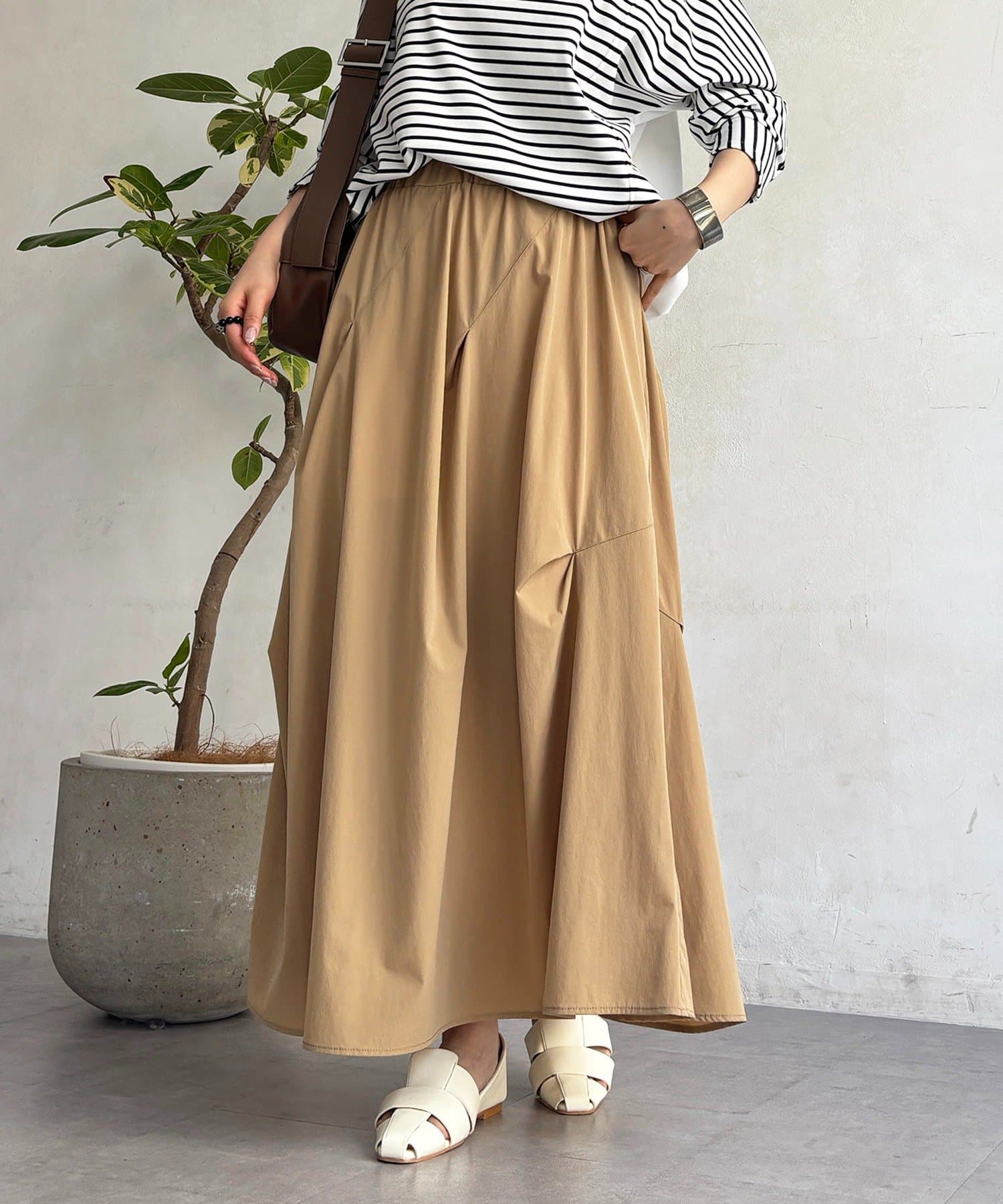 un dix cors(アンディコール) ナイロン立体スカート