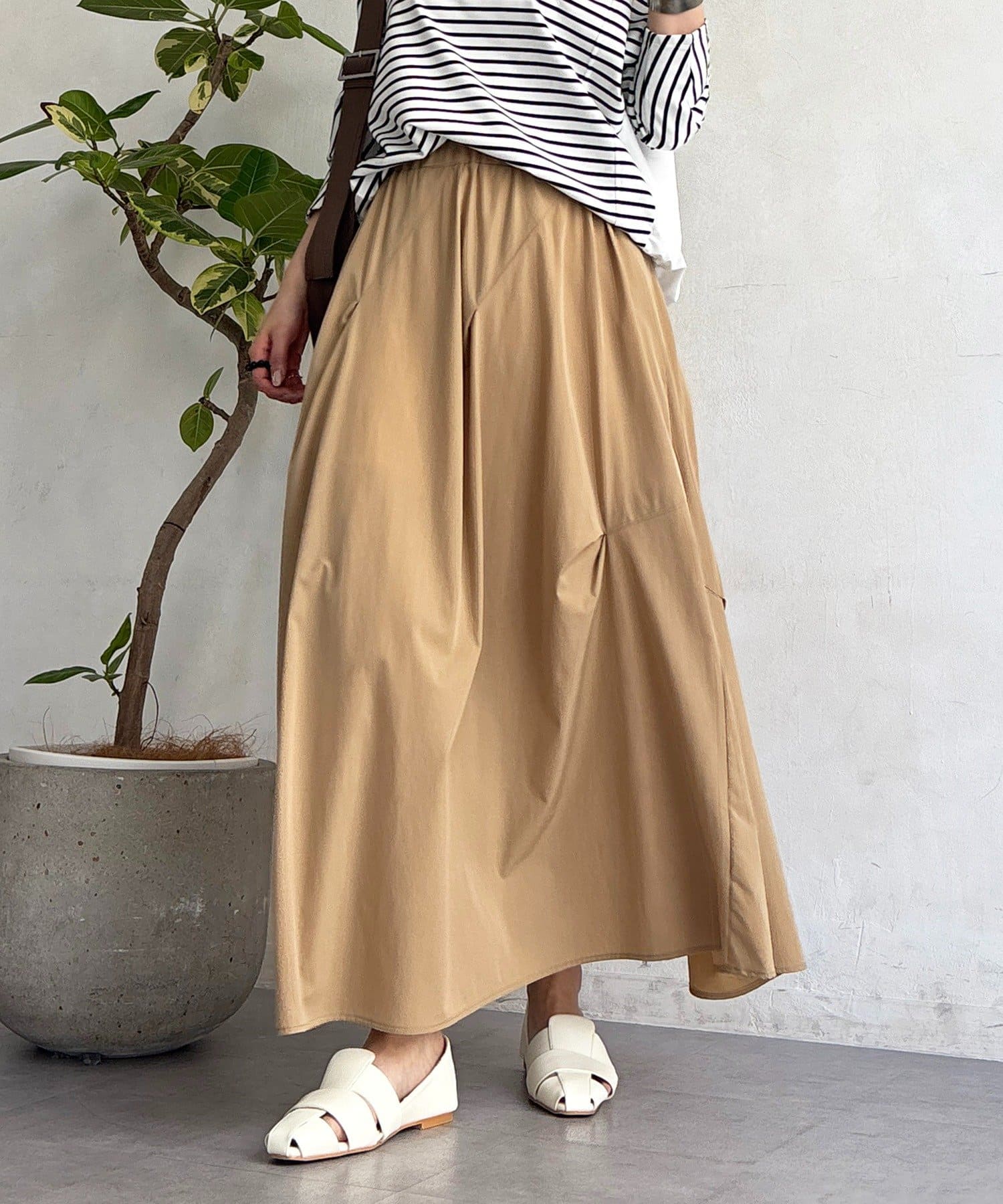 un dix cors(アンディコール) ナイロン立体スカート