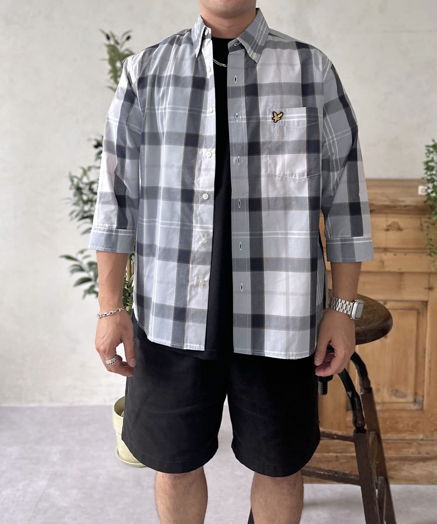 LOCUST(ローカスト) 【LYLE&SCOTT】七分袖チェックシャツ