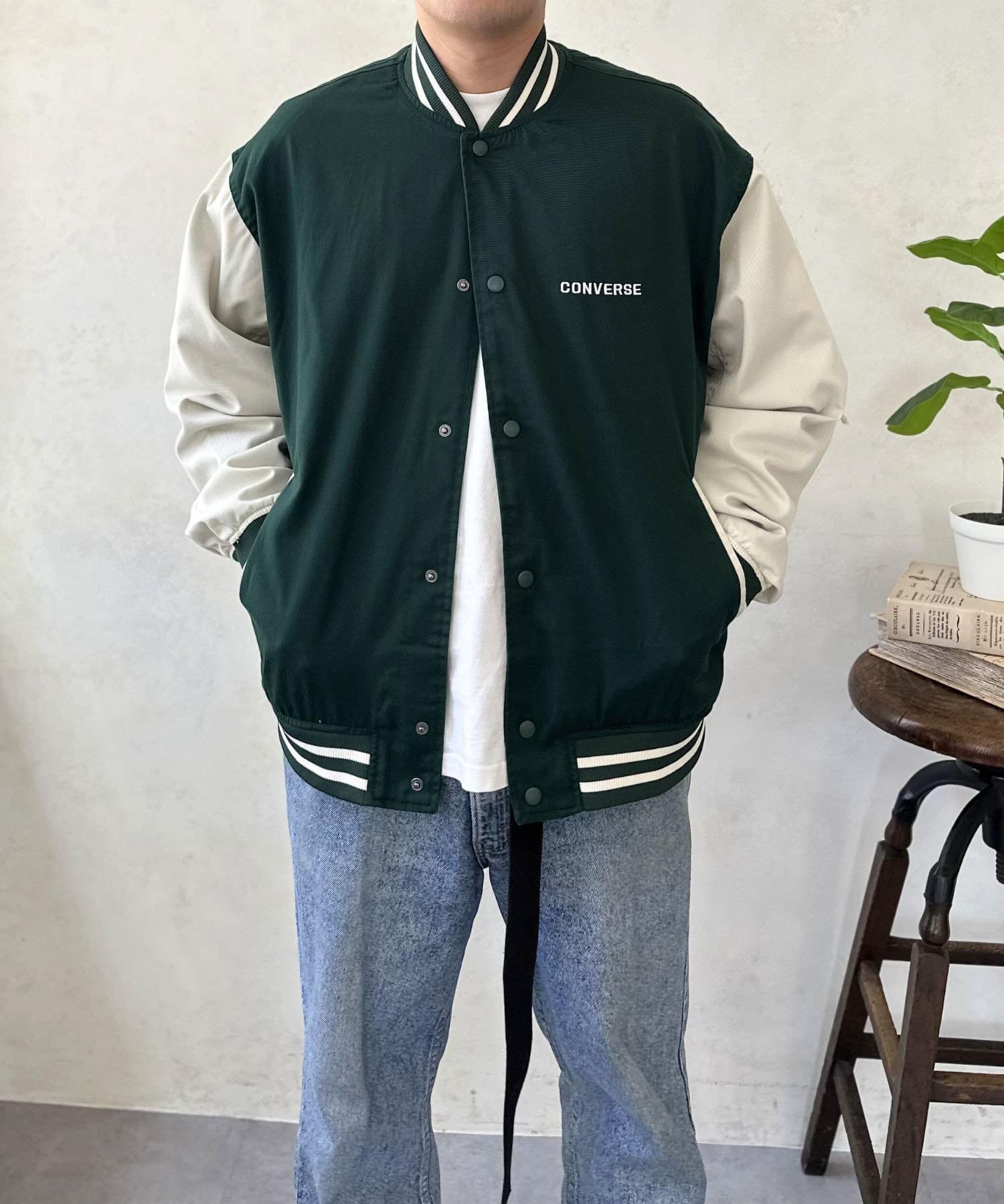 LOCUST(ローカスト) 【CONVERSE】袖配色ジャケット