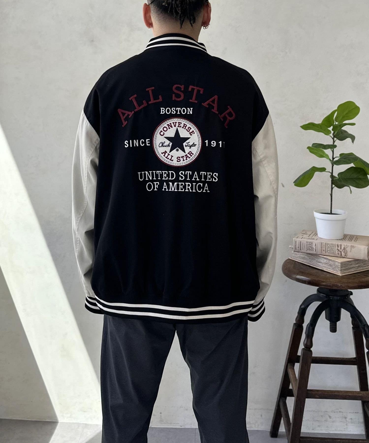 LOCUST(ローカスト) 【CONVERSE】袖配色ジャケット