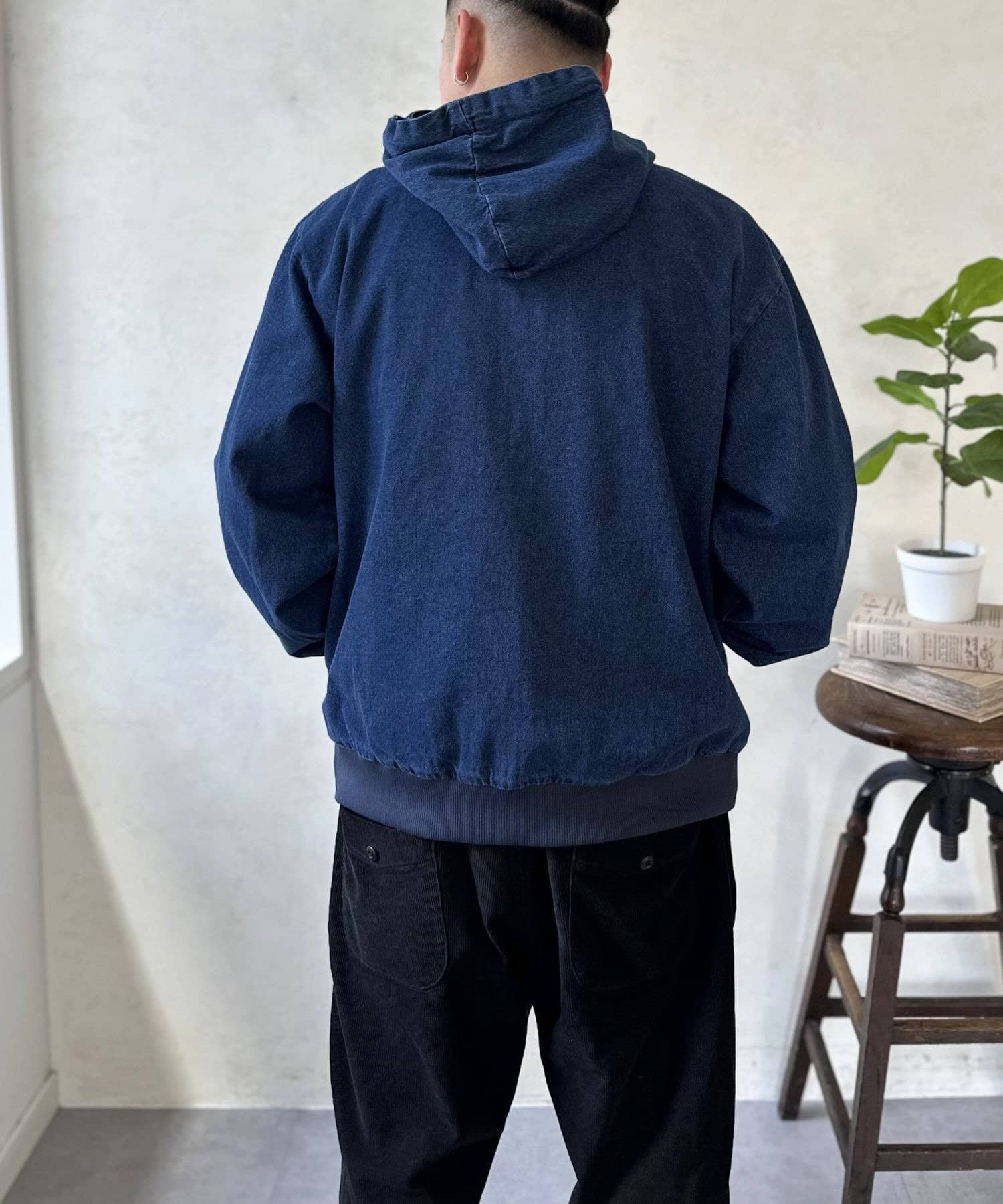 LOCUST(ローカスト) 【ユニセックス】デニムフルジップパーカー