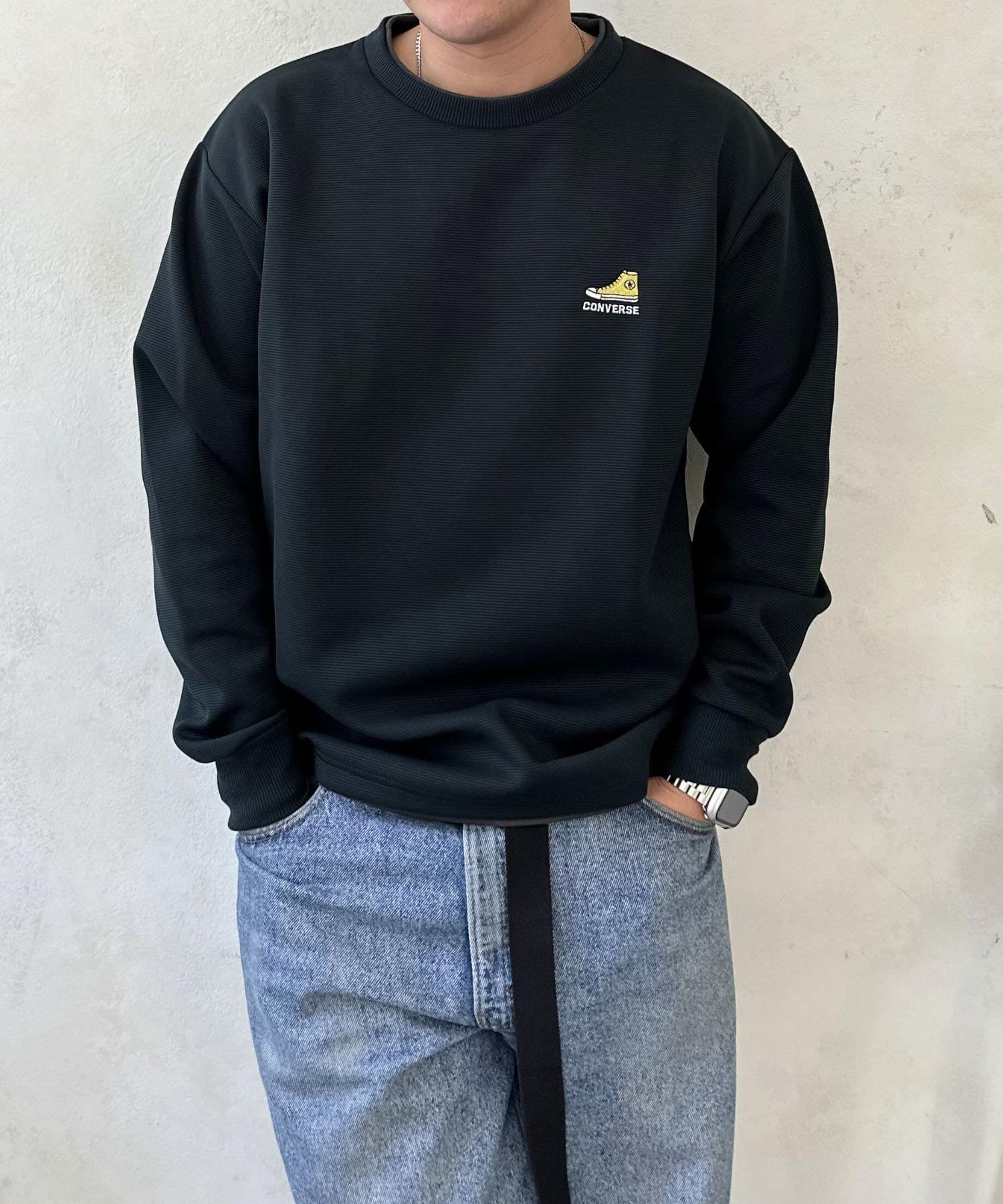 LOCUST(ローカスト) 【CONVERSE】ワンポイント刺繡トレーナー