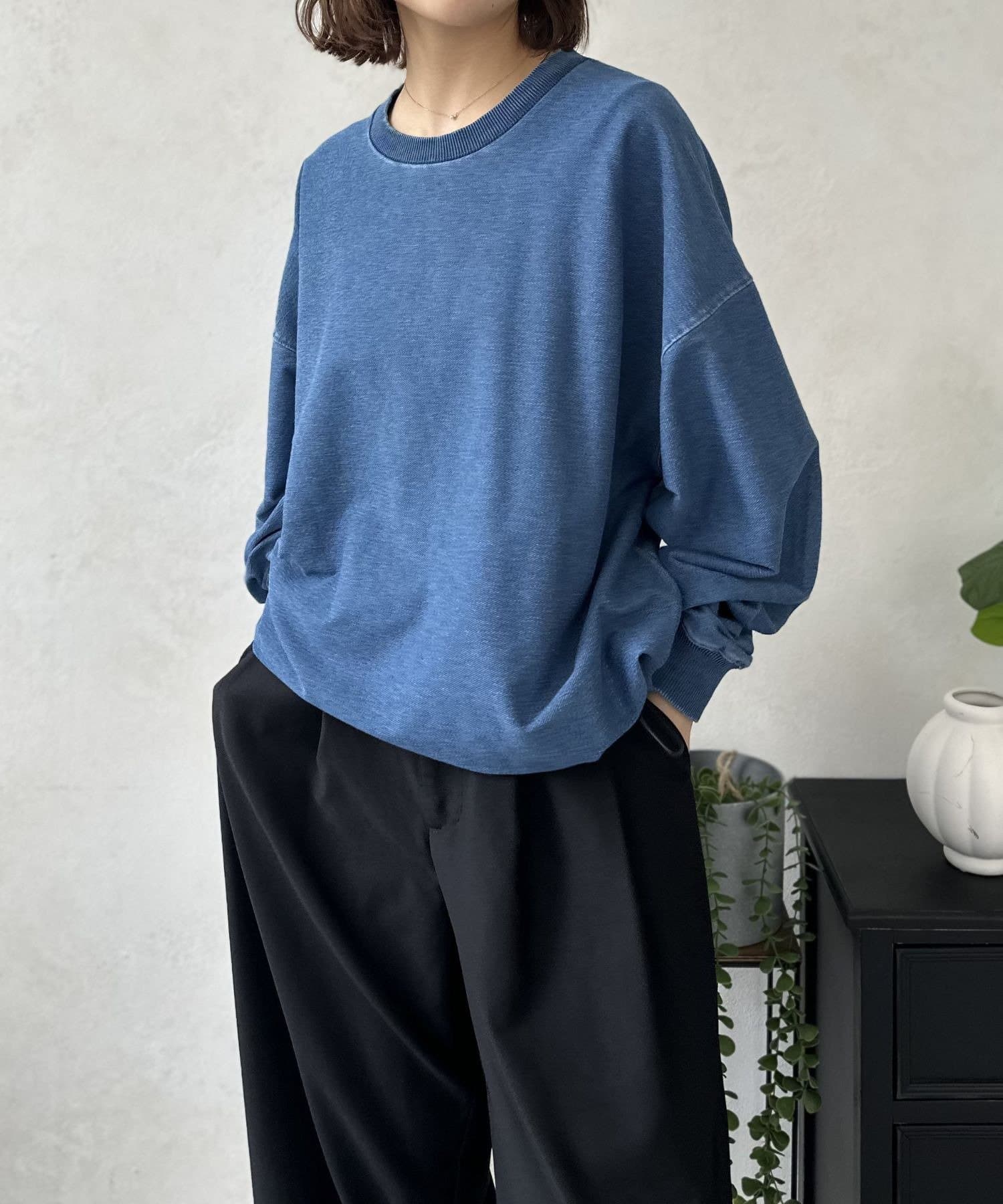 LOCUST(ローカスト) 【ユニセックス】ミニ裏毛裾ドロストT