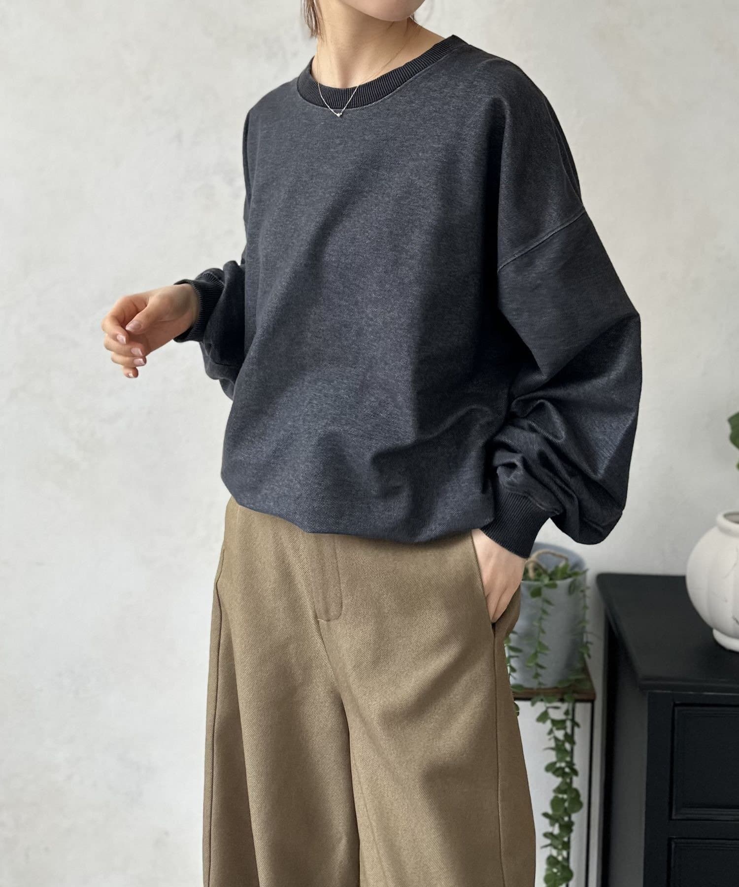 LOCUST(ローカスト) 【ユニセックス】ミニ裏毛裾ドロストT