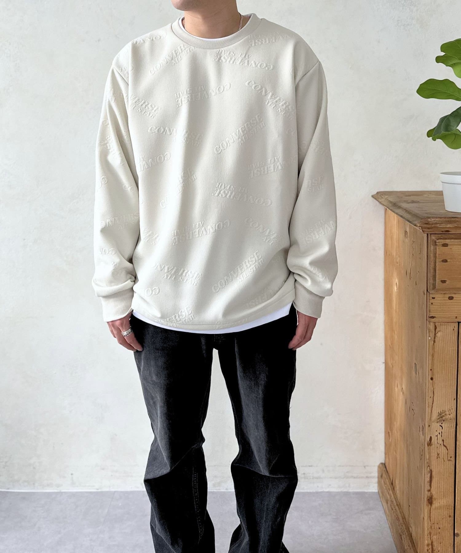 LOCUST(ローカスト) 【CONVERSE】ロゴジャガードフェイクレイヤードT