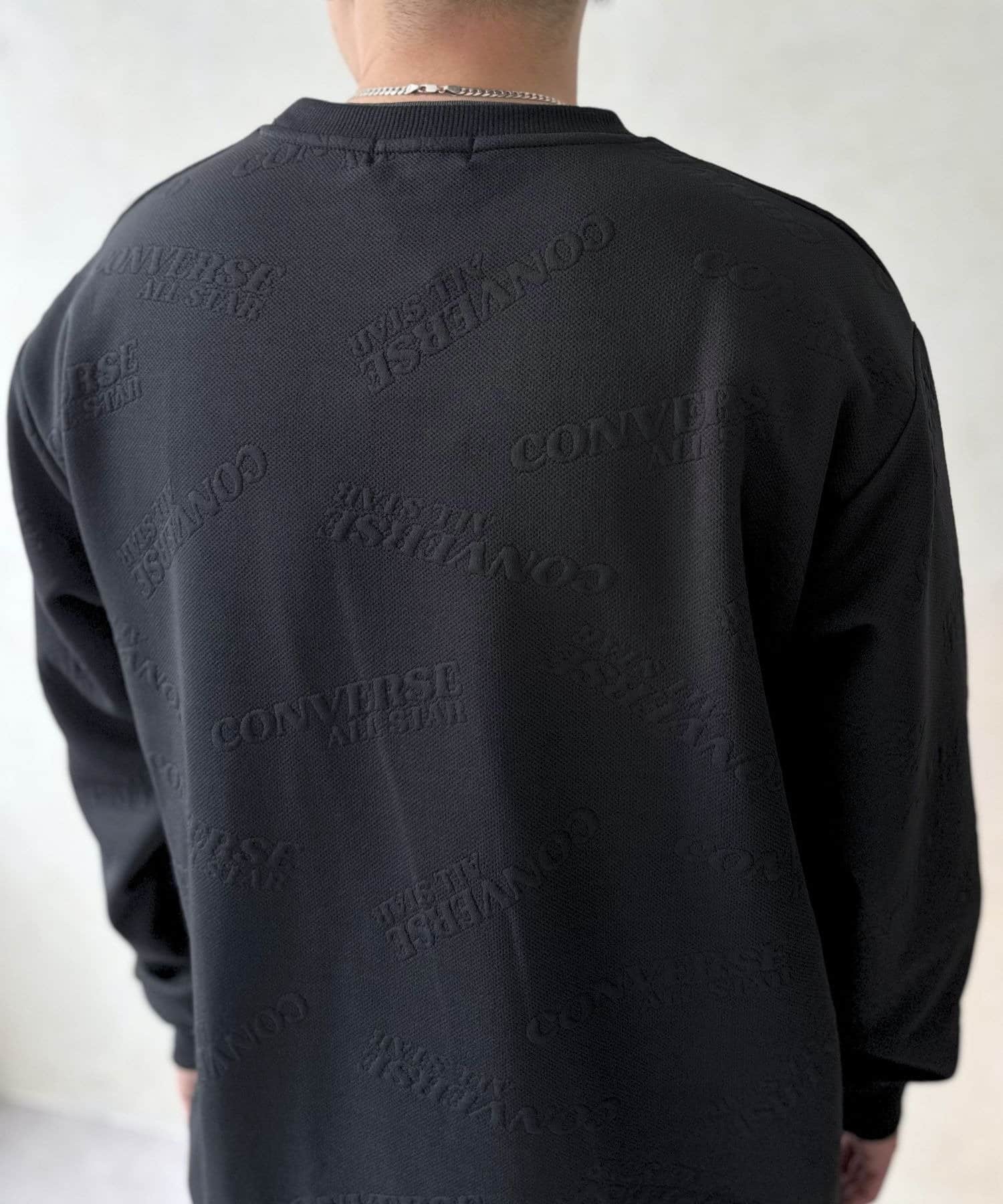 LOCUST(ローカスト) 【CONVERSE】ロゴジャガードフェイクレイヤードT