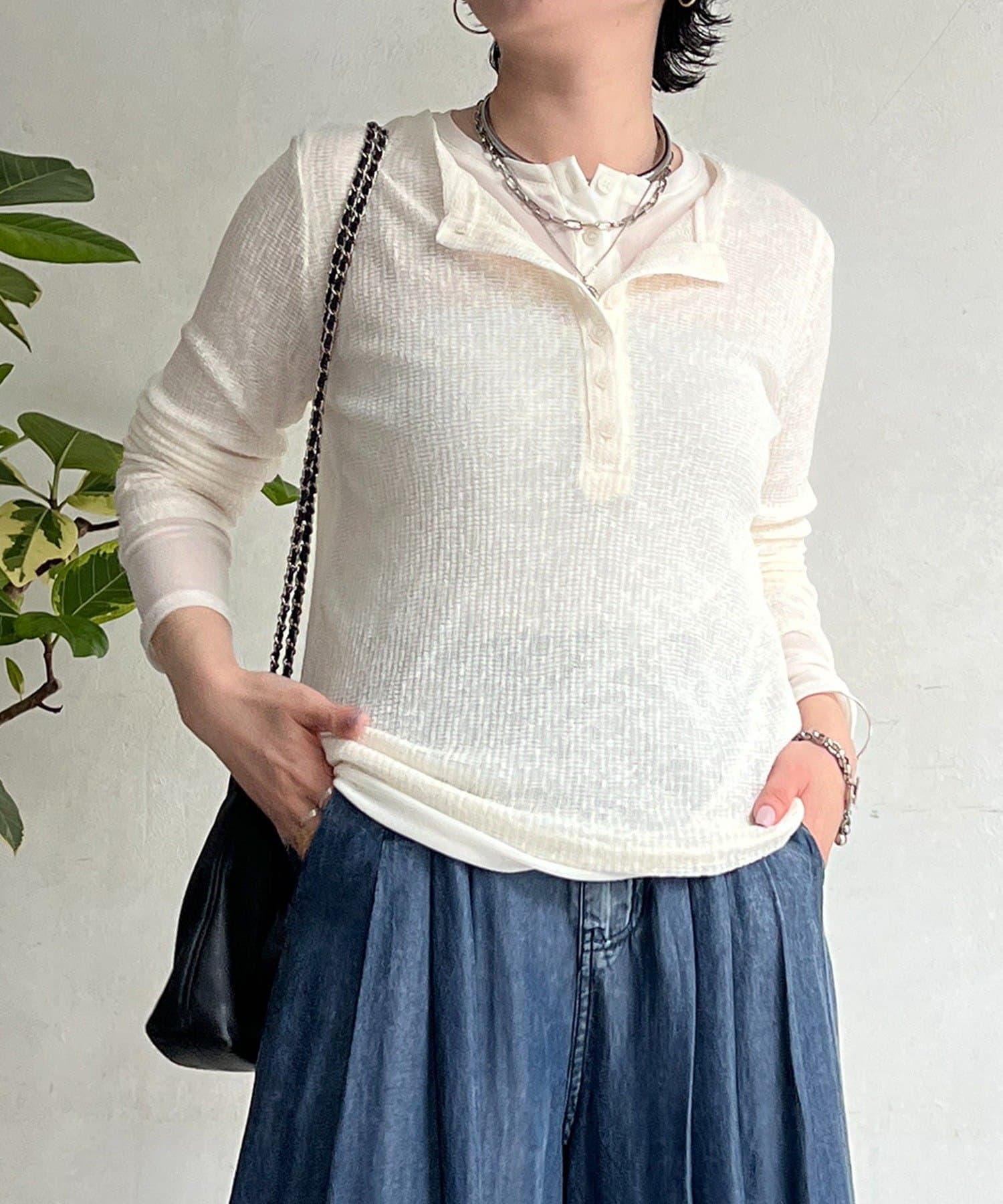 un dix cors(アンディコール) レイヤードヘンリープルオーバー