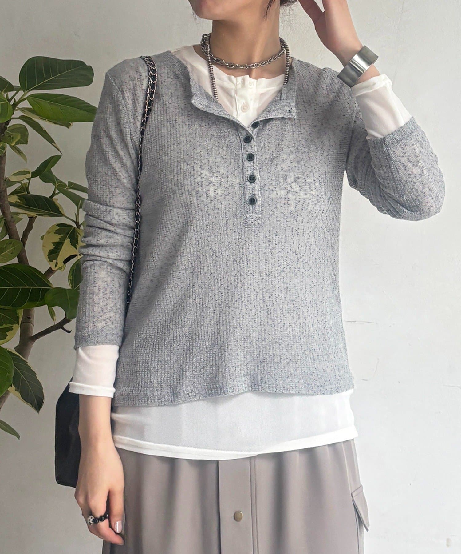 un dix cors(アンディコール) レイヤードヘンリープルオーバー