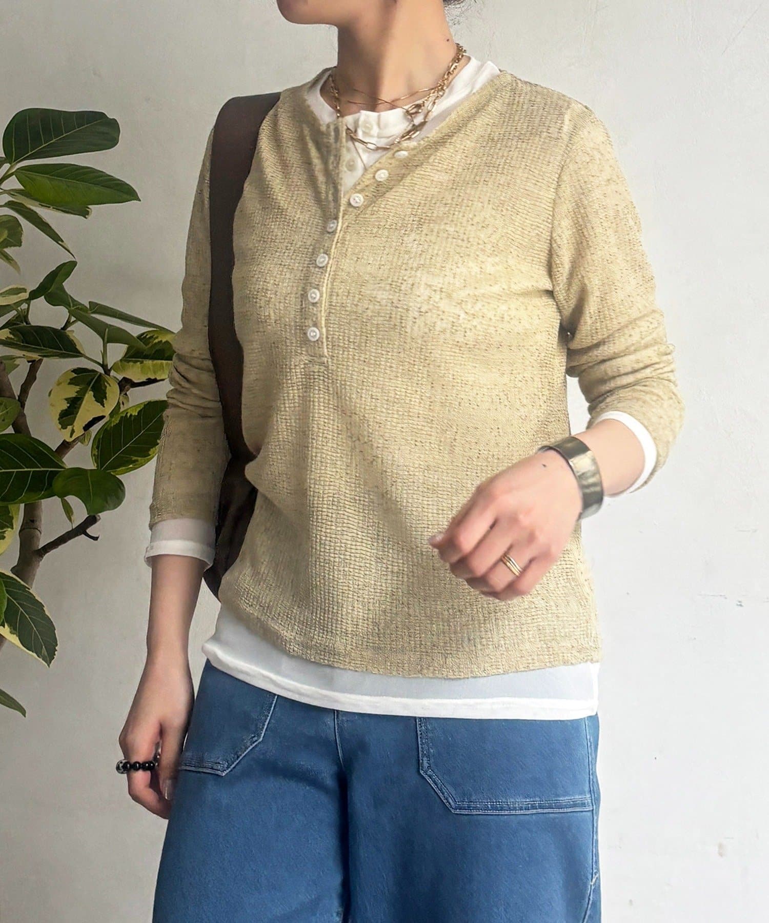 un dix cors(アンディコール) レイヤードヘンリープルオーバー