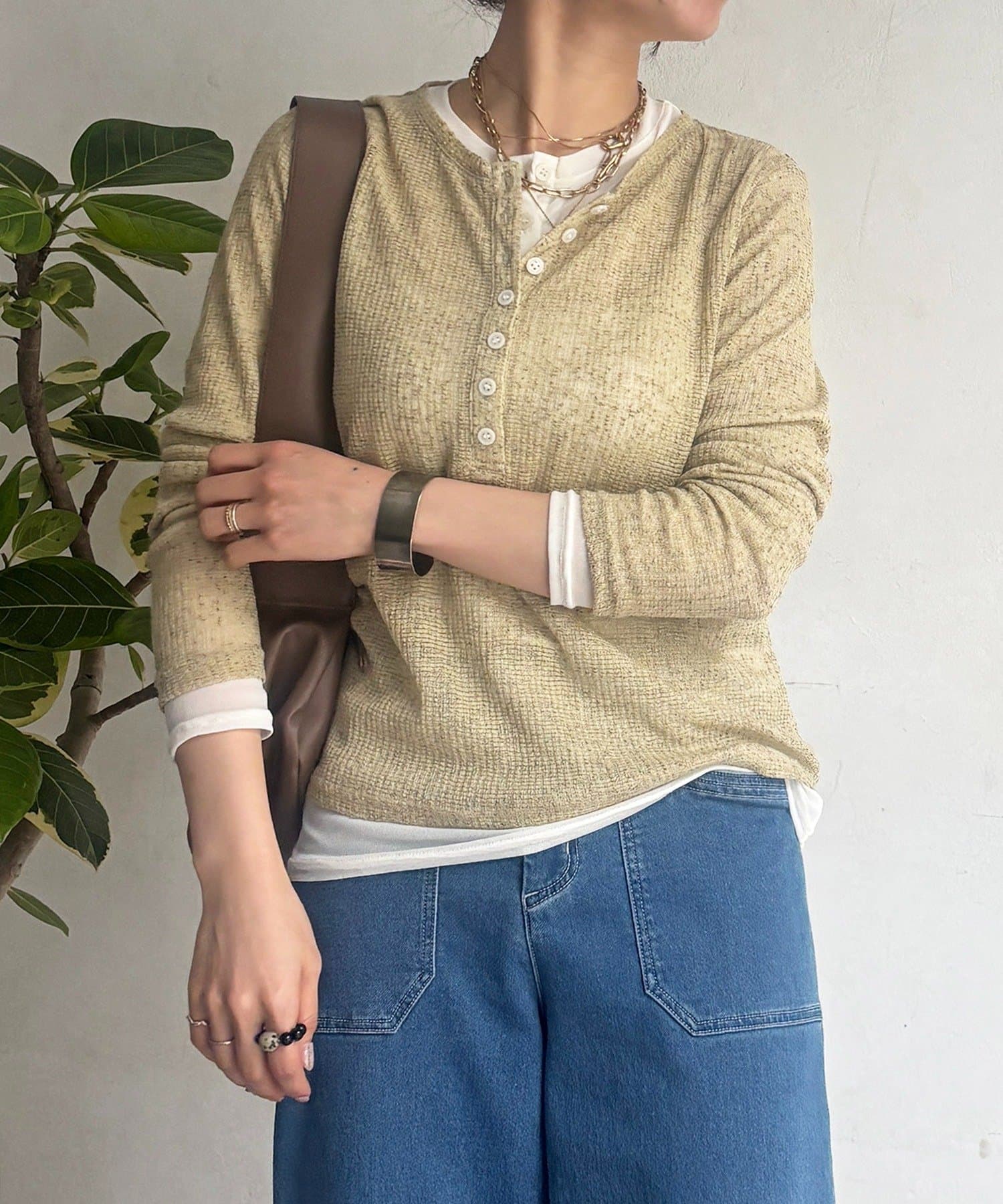 un dix cors(アンディコール) レイヤードヘンリープルオーバー