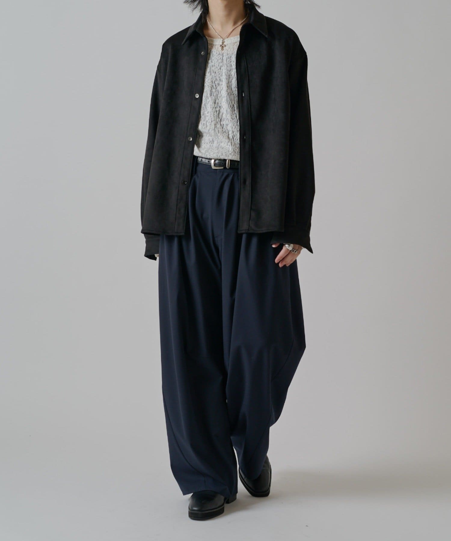 Lui's(ルイス) ウォッシャブルスエードシャツ