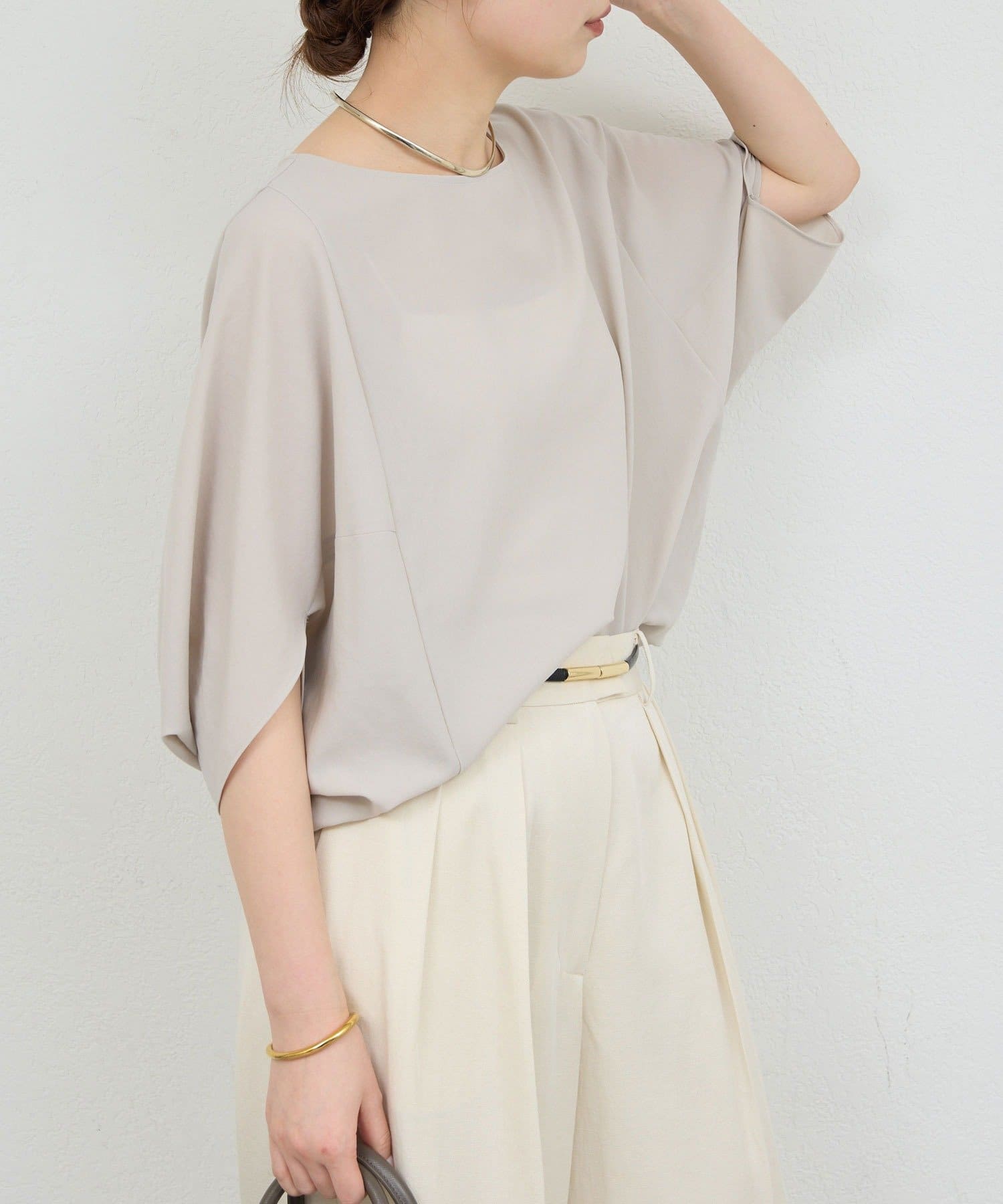 GALLARDAGALANTE(ガリャルダガランテ) 【ガランテ名品】【体型カバー】ドルマンジャージープルオーバー