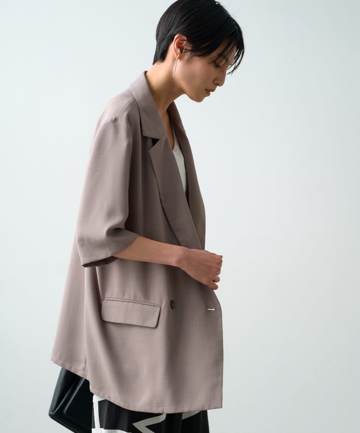 LOUNGEDRESS(ラウンジドレス) 【＠ld_hrmコラボ新色グレー登場】ハーフスリーブジャケット