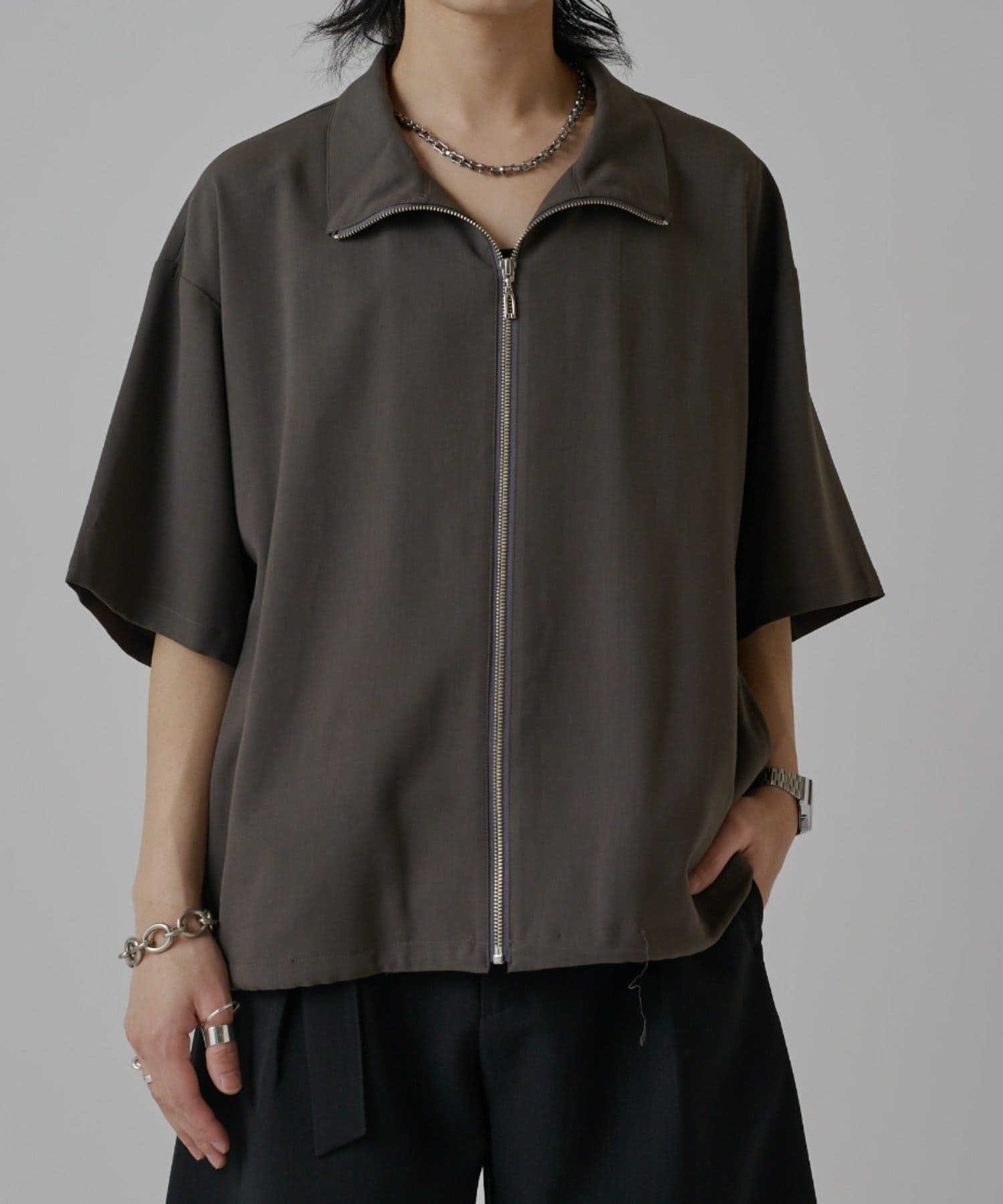 Lui's(ルイス) ショートスリーブジップシャツ