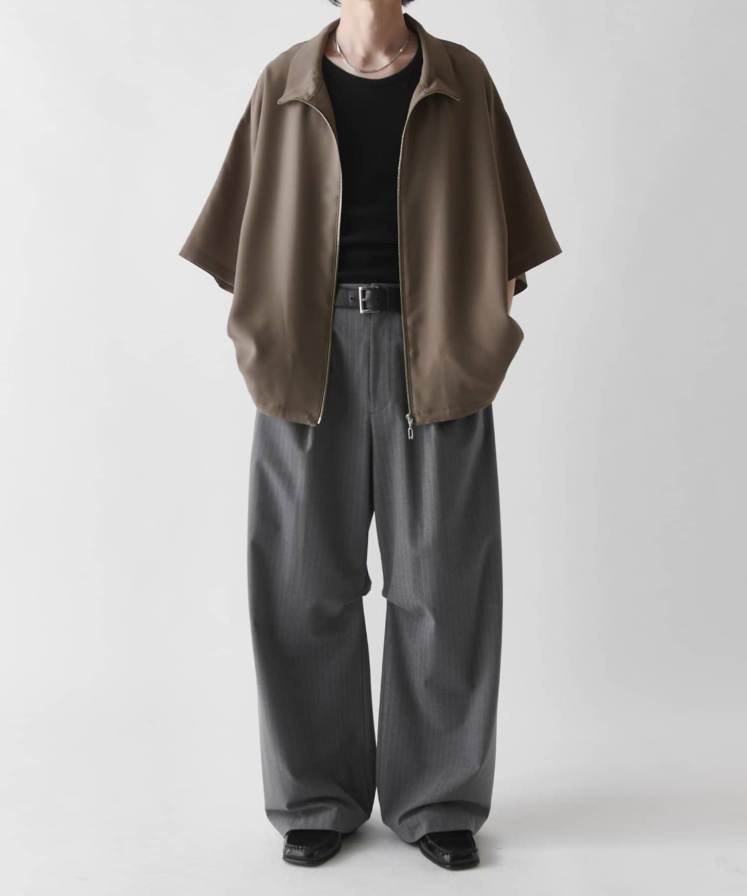 Lui's(ルイス) ショートスリーブオーバーZIPシャツ