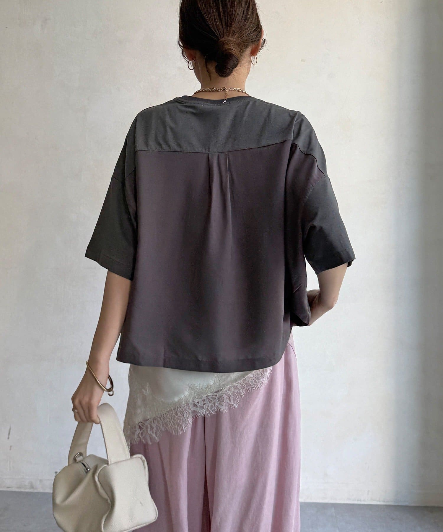DOUDOU(ドゥドゥ) 【WE限定】フロッキーロゴプリントTEE