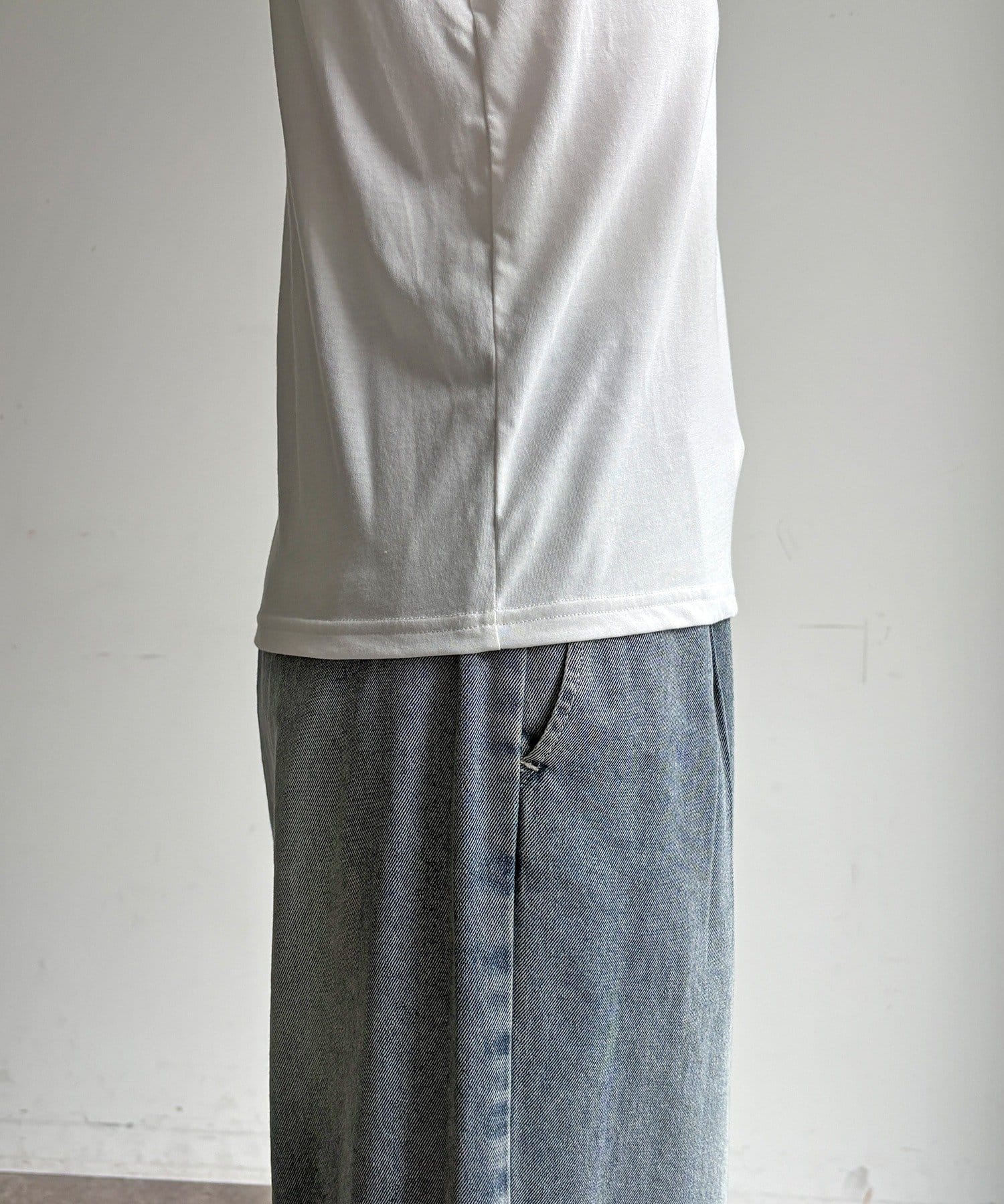 DOUDOU(ドゥドゥ) 【WEB限定】ロゴタンクセット布帛切替ニットプルオーバー