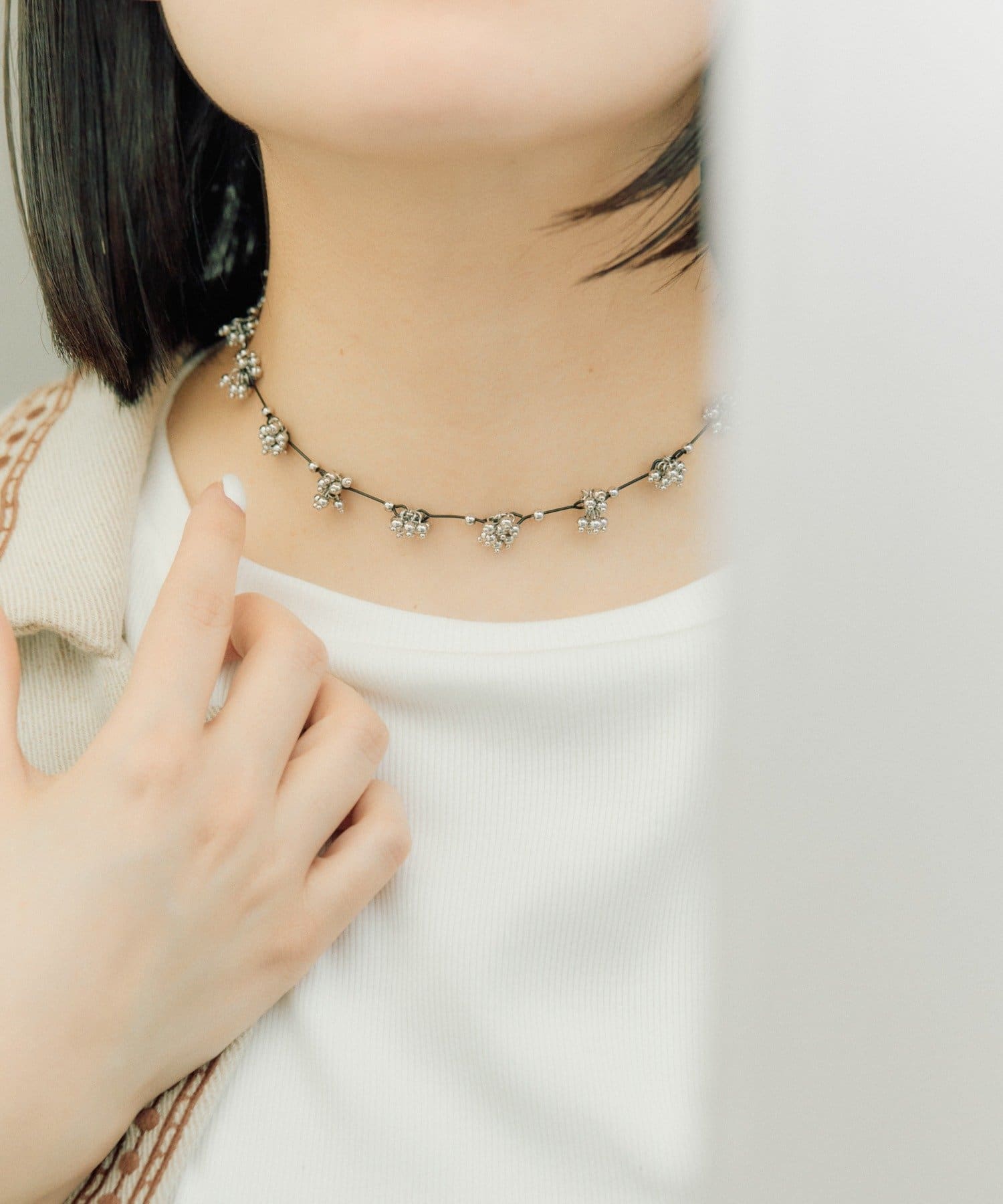 ear PAPILLONNER(イア パピヨネ) ビーズスパークネックレス