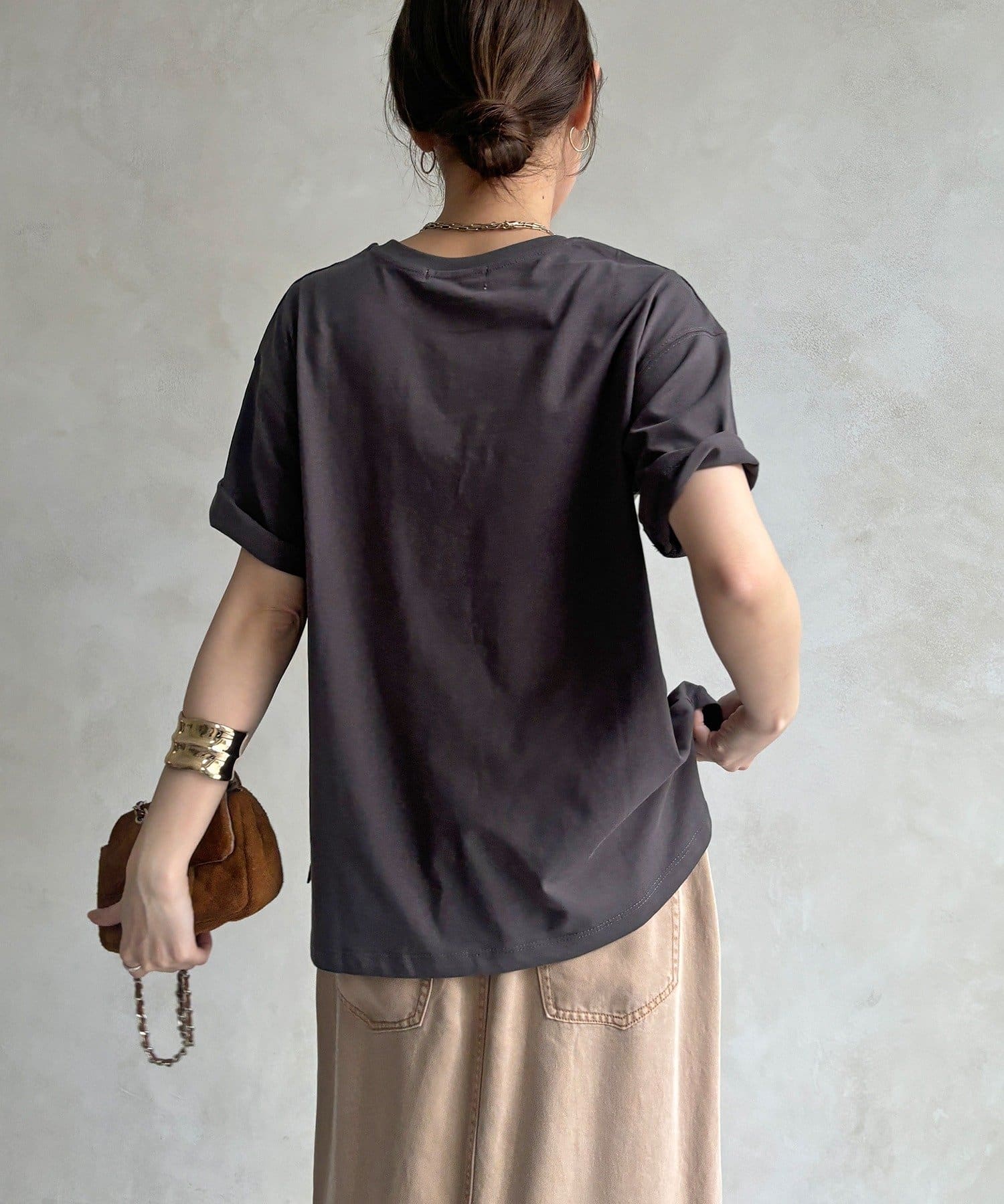 DOUDOU(ドゥドゥ) 【WEB限定】CaenクルーネックロゴTEE