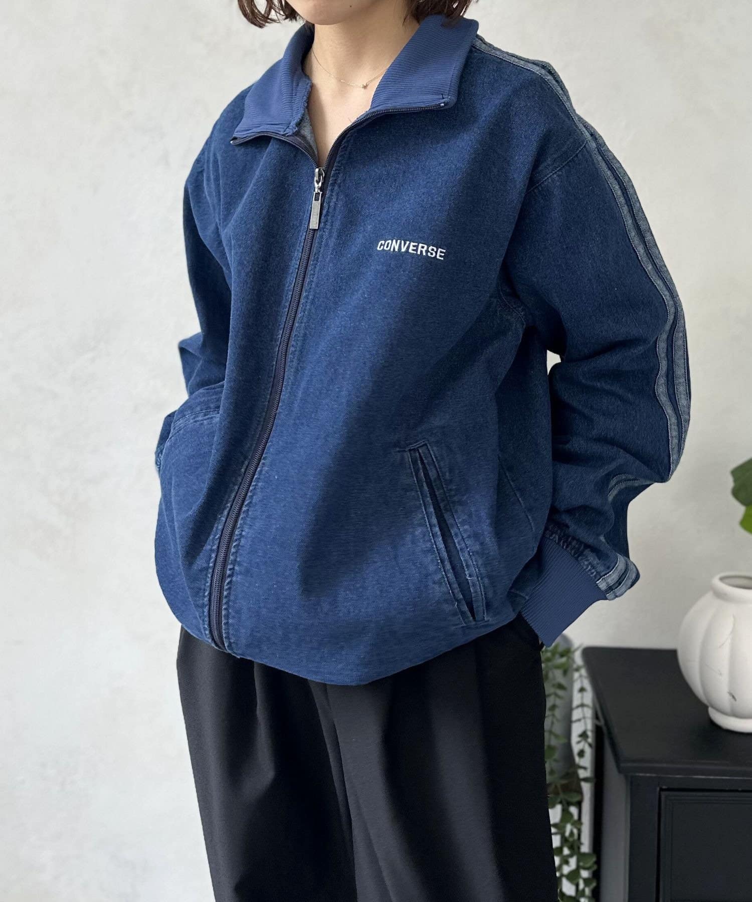 LOCUST(ローカスト) 【ユニセックス】【CONVERSE】デニムトラックジャケット