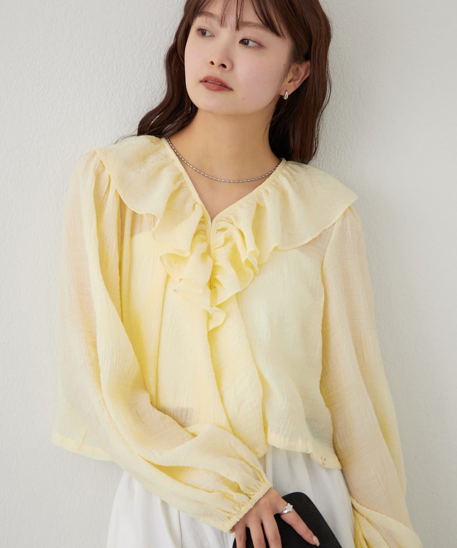 mystic(ミスティック) フリルカシュクールブラウス