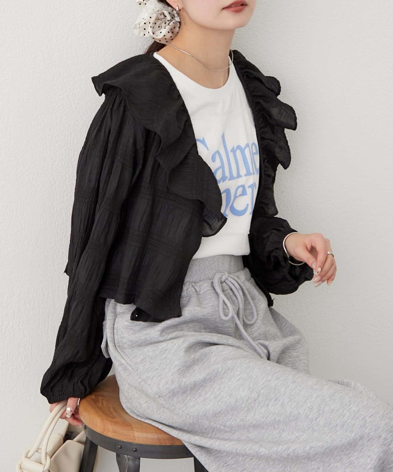 mystic(ミスティック) フリルカシュクールブラウス