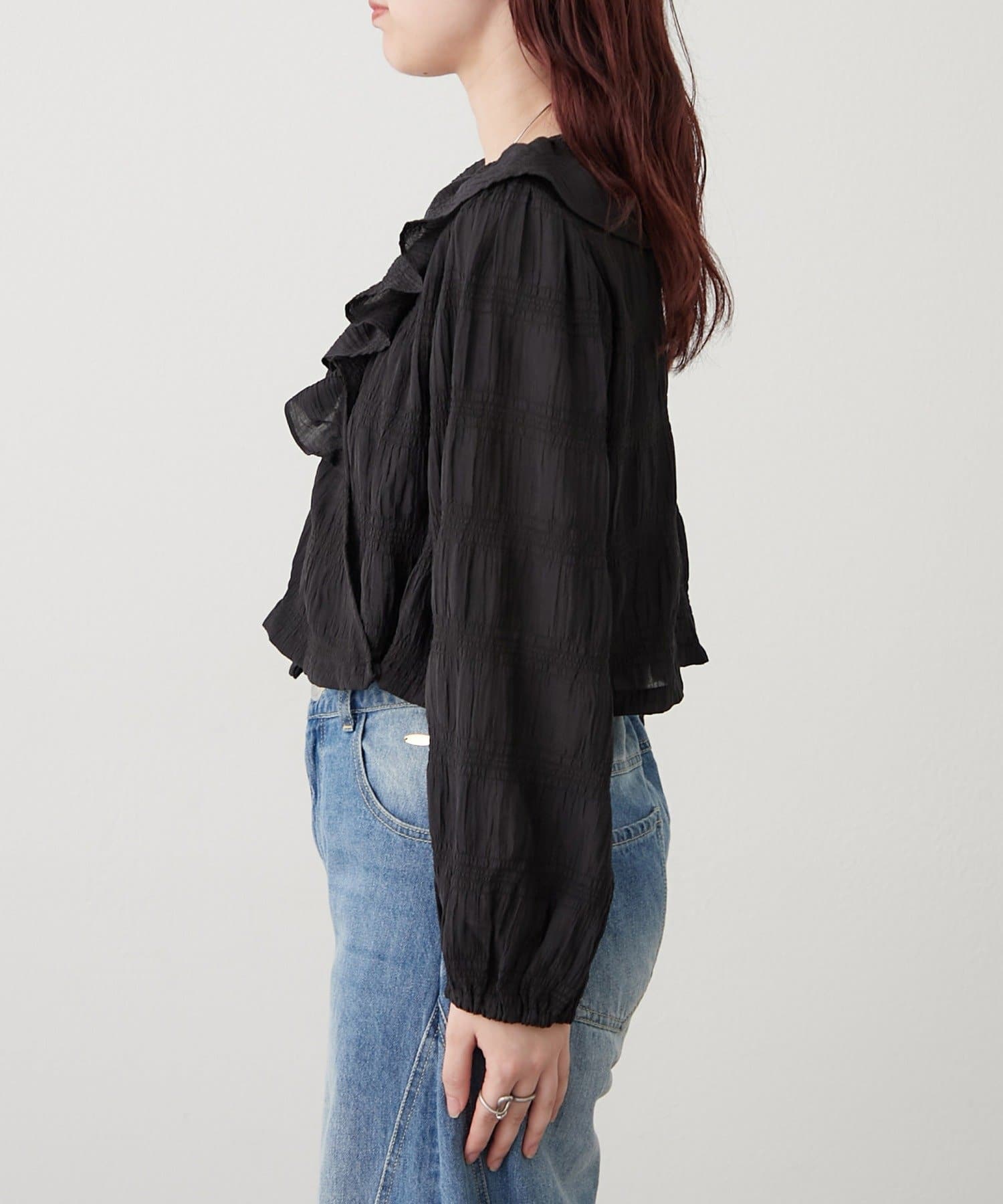 mystic(ミスティック) フリルカシュクールブラウス