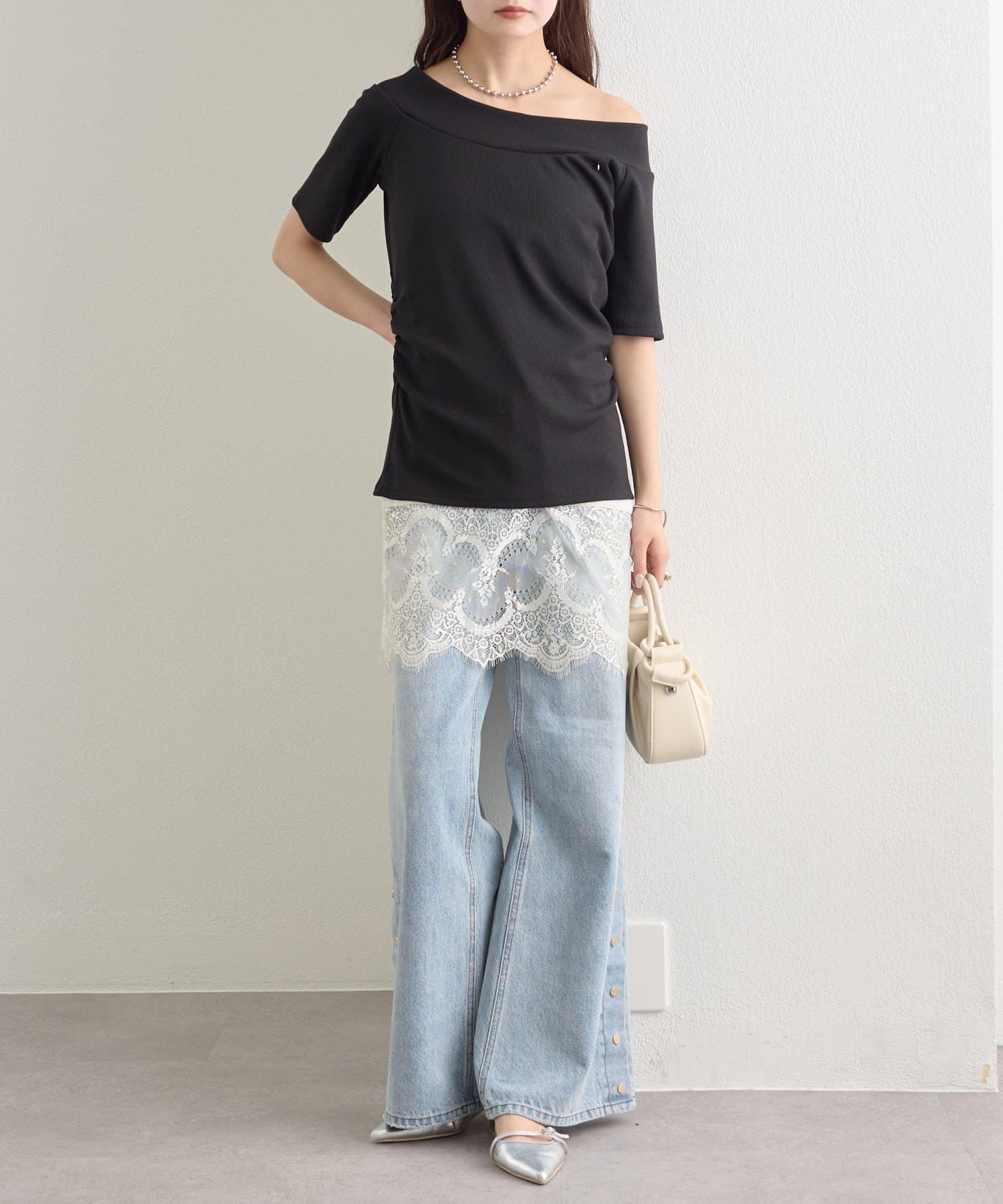 mystic(ミスティック) プレート付きワイドネックT