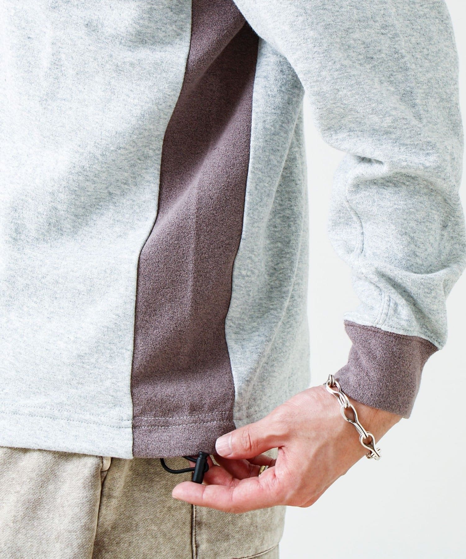 FREDY & GLOSTER(フレディ アンド グロスター) 【一枚でサマになる】ブークレ配色ラインプルオーバー