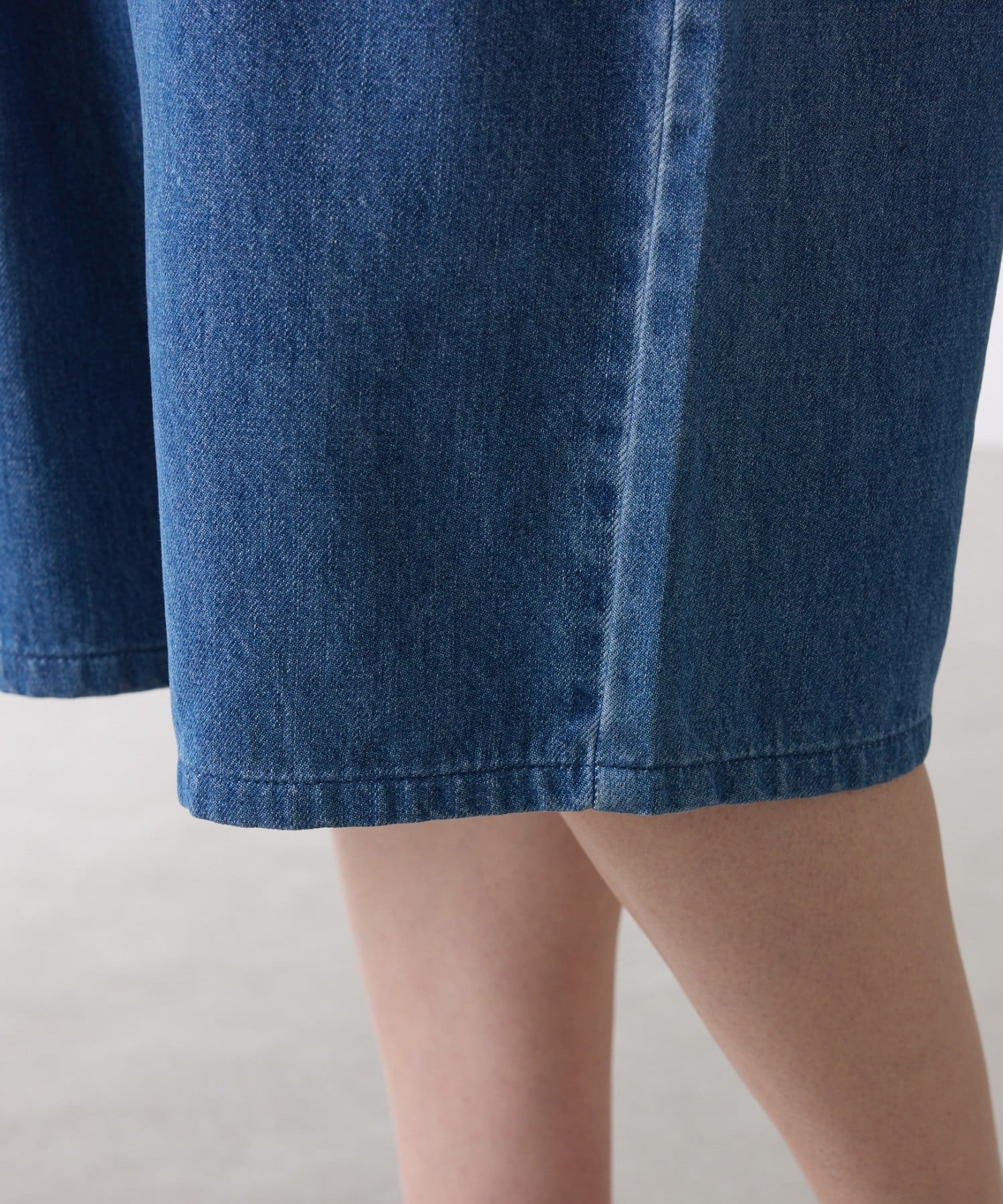 COLLAGE GALLARDAGALANTE(コラージュ ガリャルダガランテ) 【人気デザイン】Q.anos タックハーフデニムパンツ