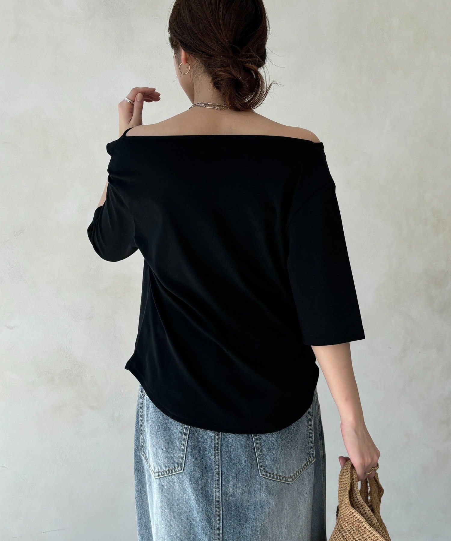 DOUDOU(ドゥドゥ) 2WAYドレープTEE