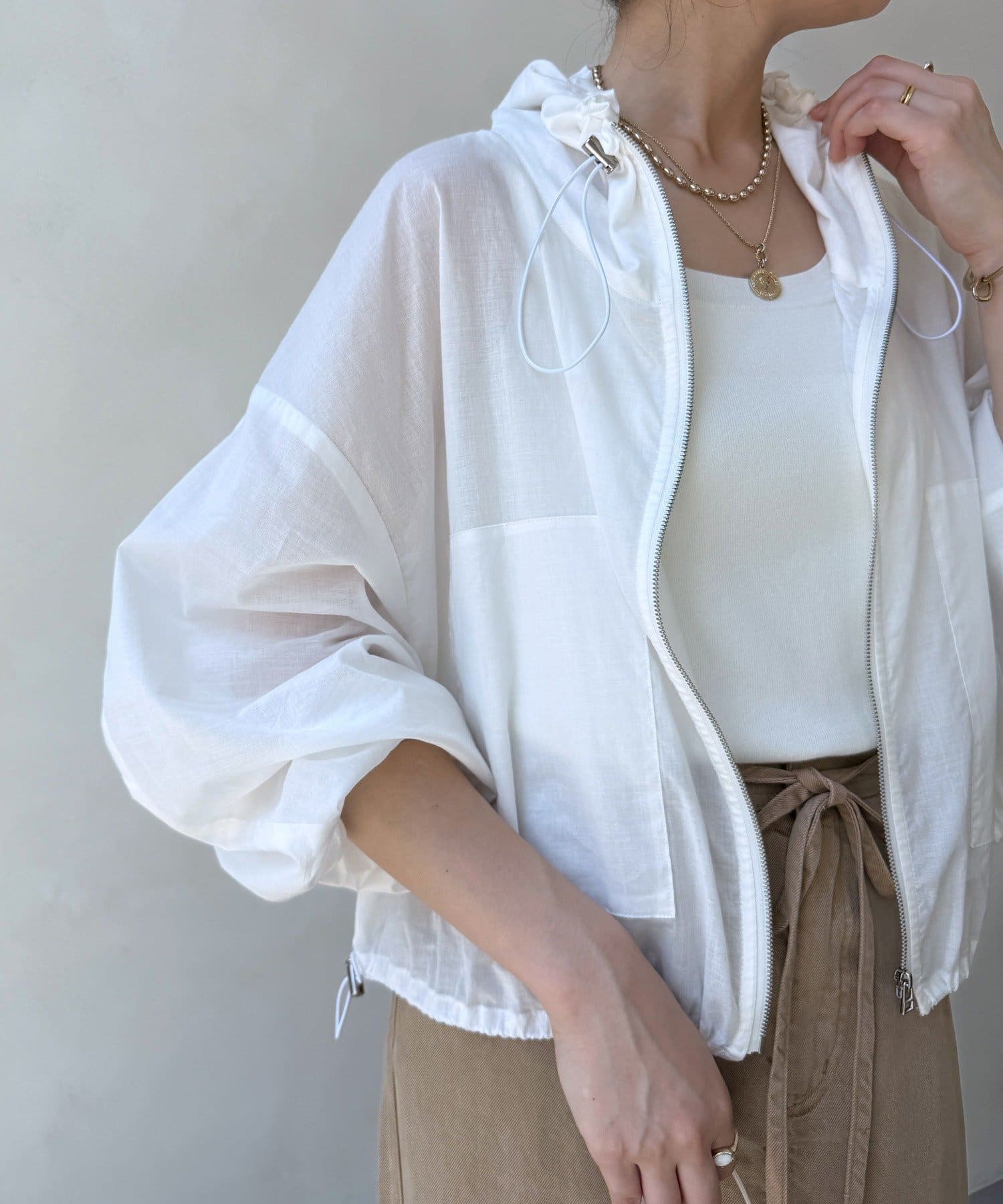 DOUDOU(ドゥドゥ) 綿ローンドロストブルゾン