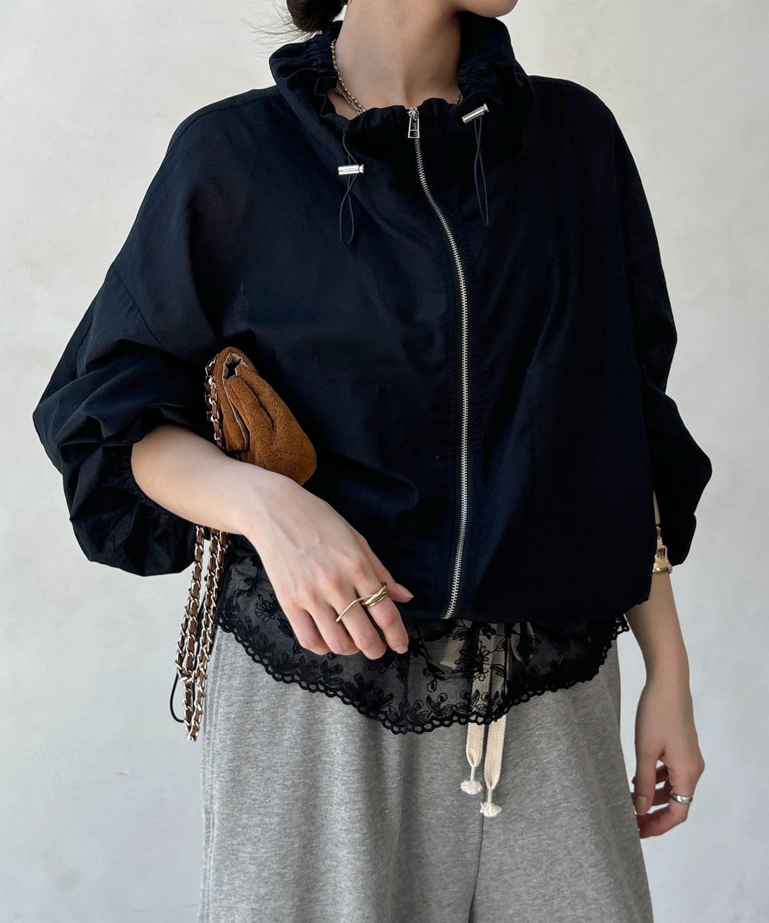 DOUDOU(ドゥドゥ) 綿ローンドロストブルゾン