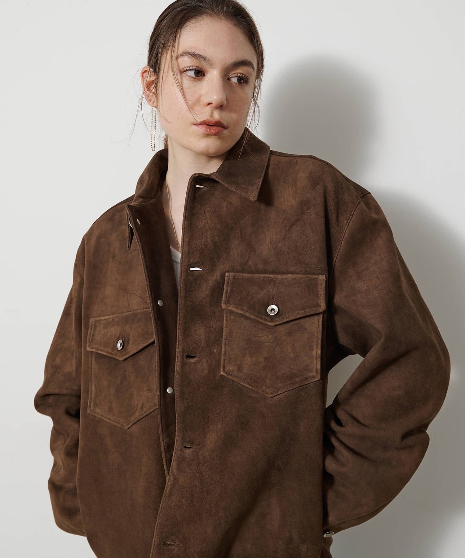 Whim Gazette(ウィム ガゼット) 【COOR】SUEDE SHIRT JACKET