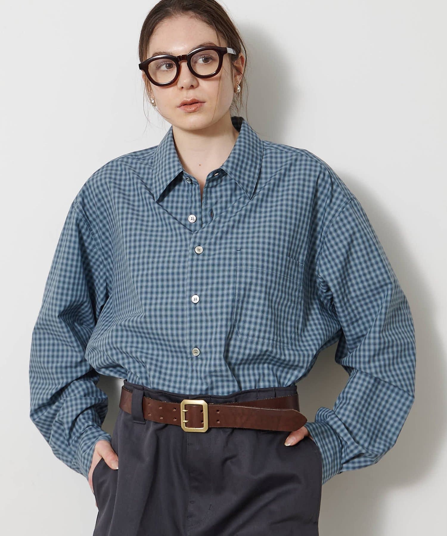 Whim Gazette(ウィム ガゼット) 【COOR】OMBRE CHECK SHIRTS