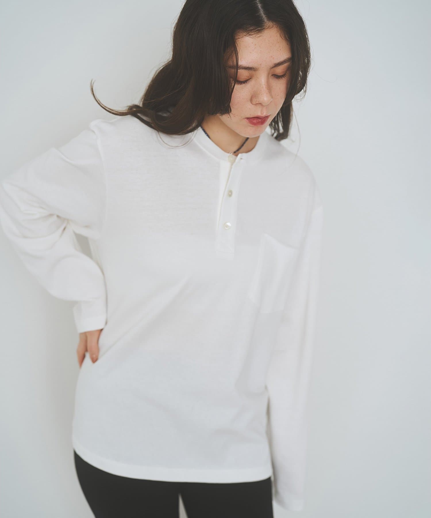 Whim Gazette(ウィム ガゼット) 【COOR】HENRY LONG SLEEVE TEE