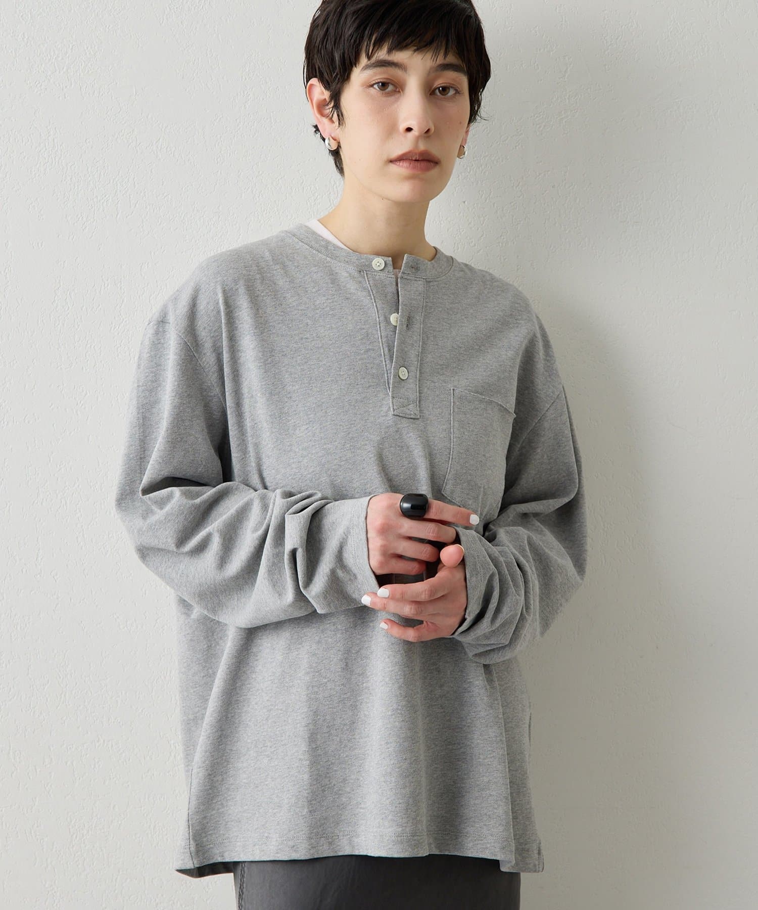 Whim Gazette(ウィム ガゼット) 【COOR】HENRY LONG SLEEVE TEE