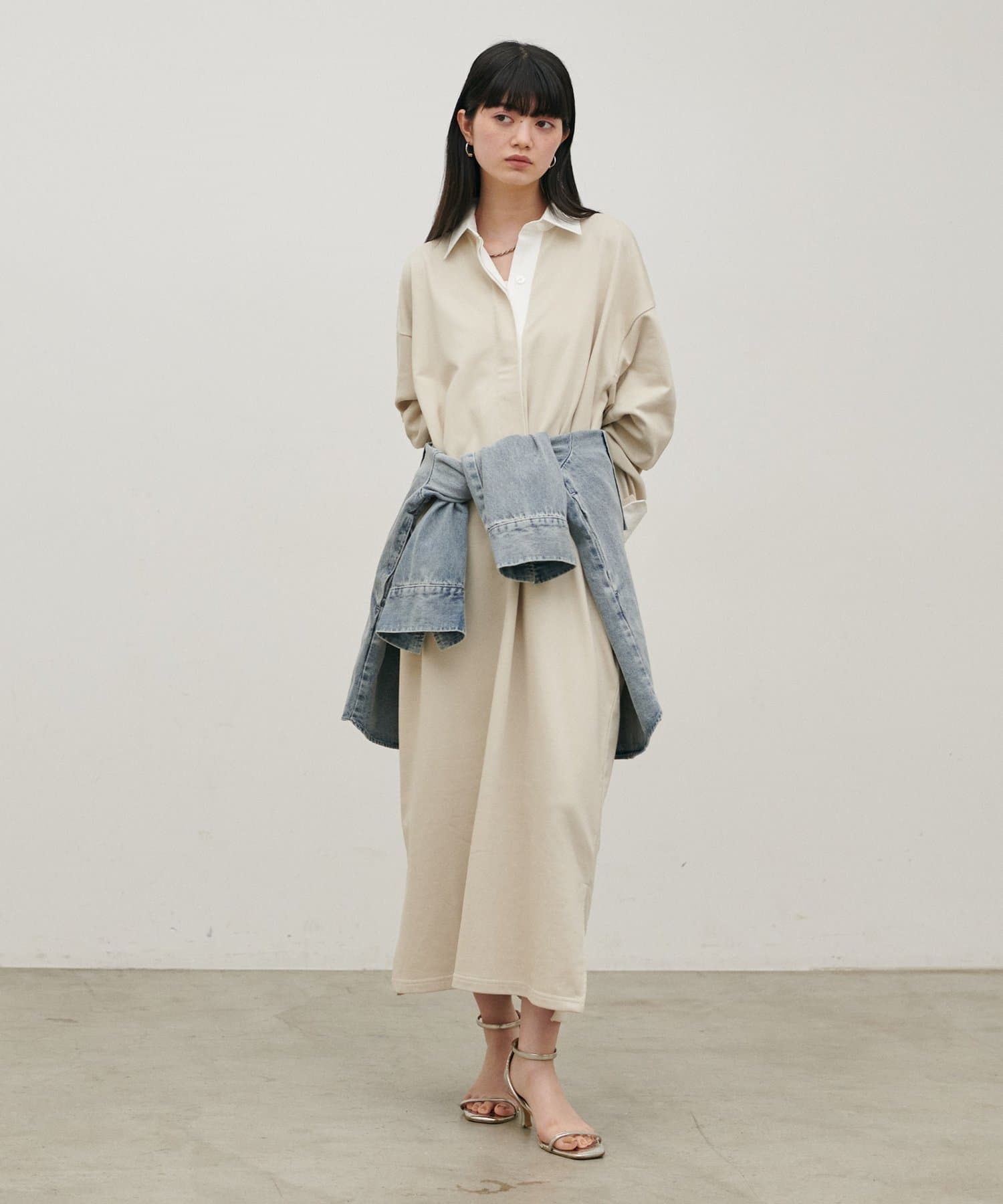 LARUTA(ラルータ) ポロスウェットカットソーワンピース