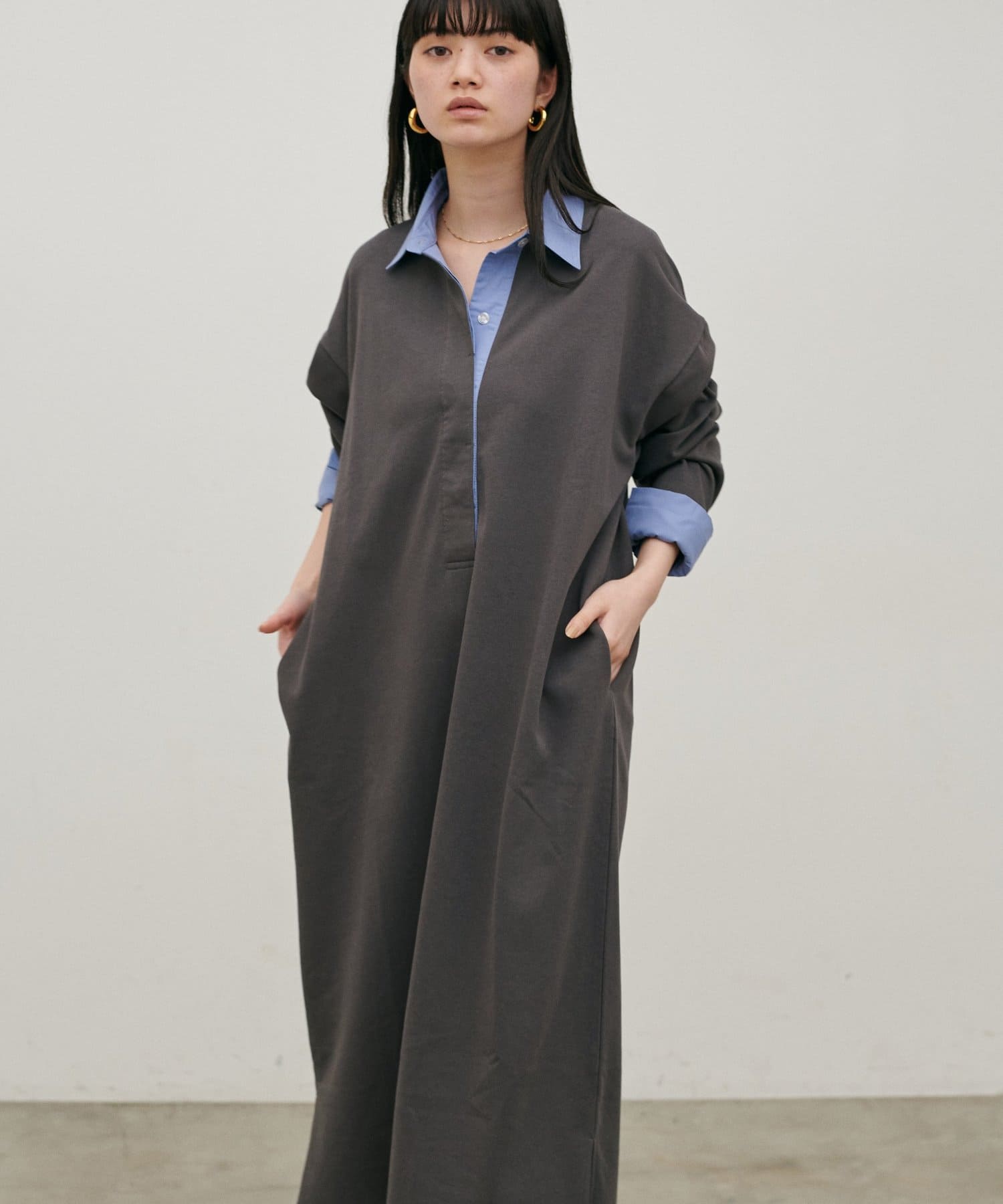 LARUTA(ラルータ) ポロスウェットカットソーワンピース