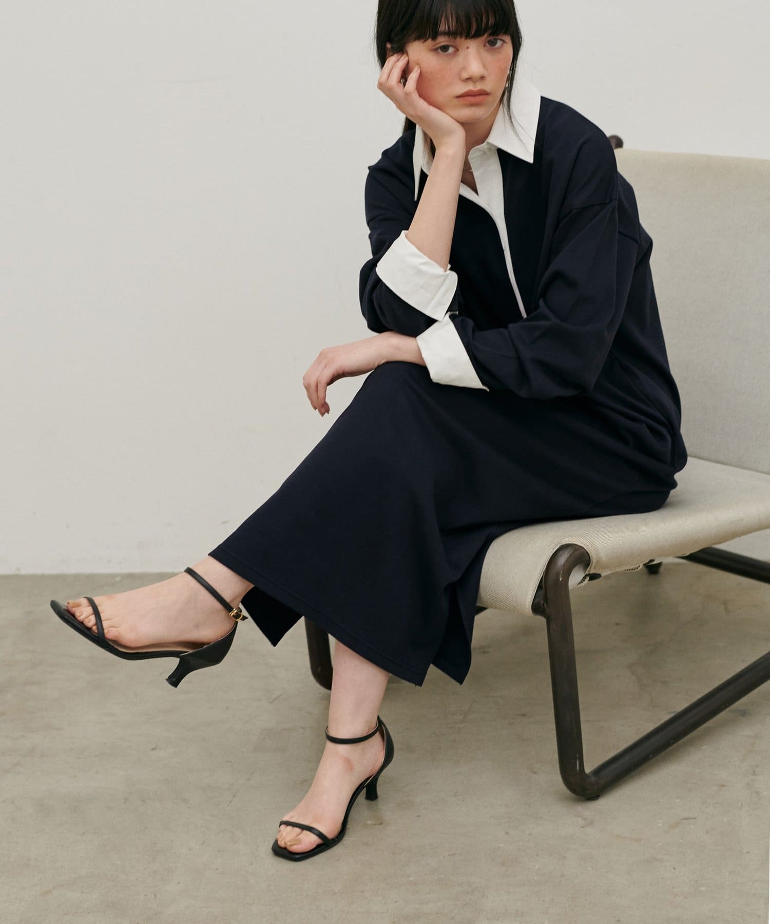 LARUTA(ラルータ) ポロスウェットカットソーワンピース