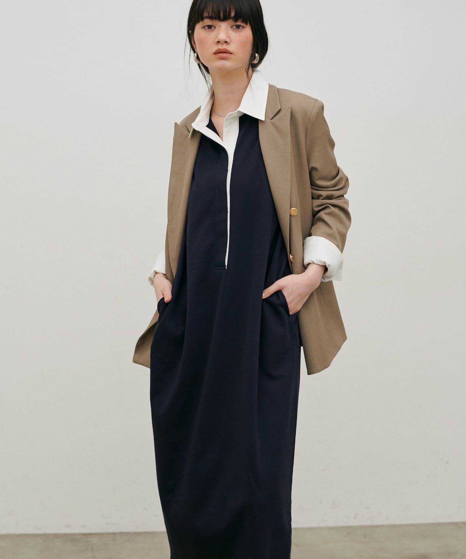 LARUTA(ラルータ) ポロスウェットカットソーワンピース